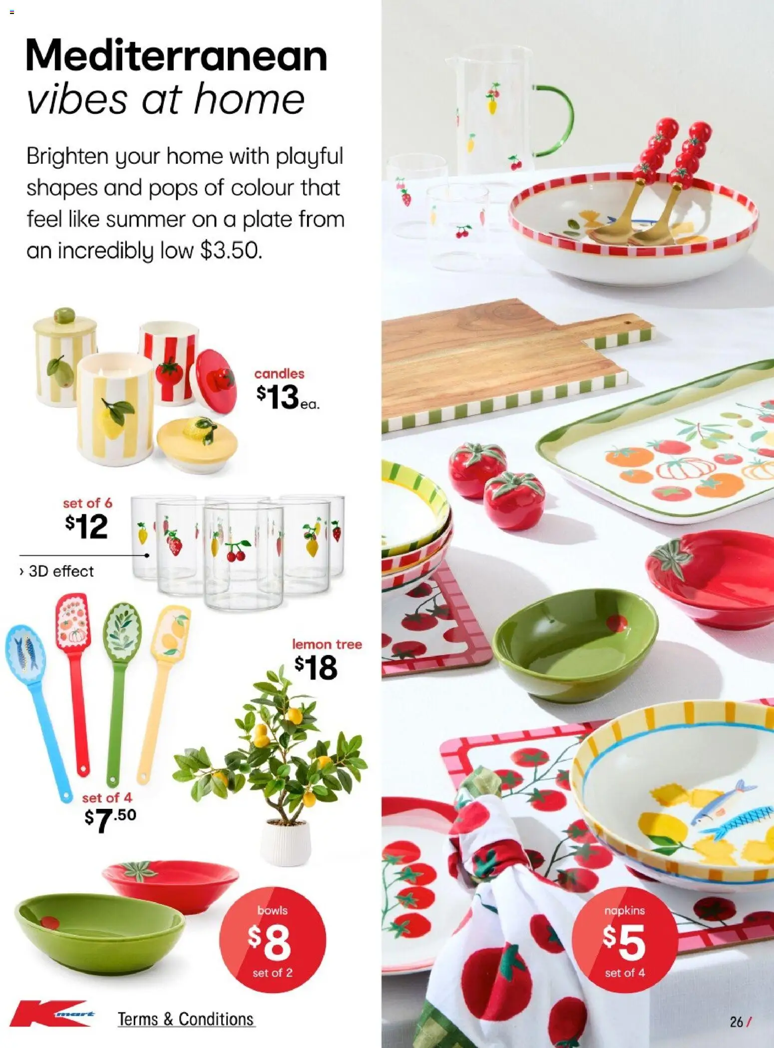 Kmart catalogue - valid from 29.01.2026 | Page: 26 | Products: Napkins, Lemon, Candles