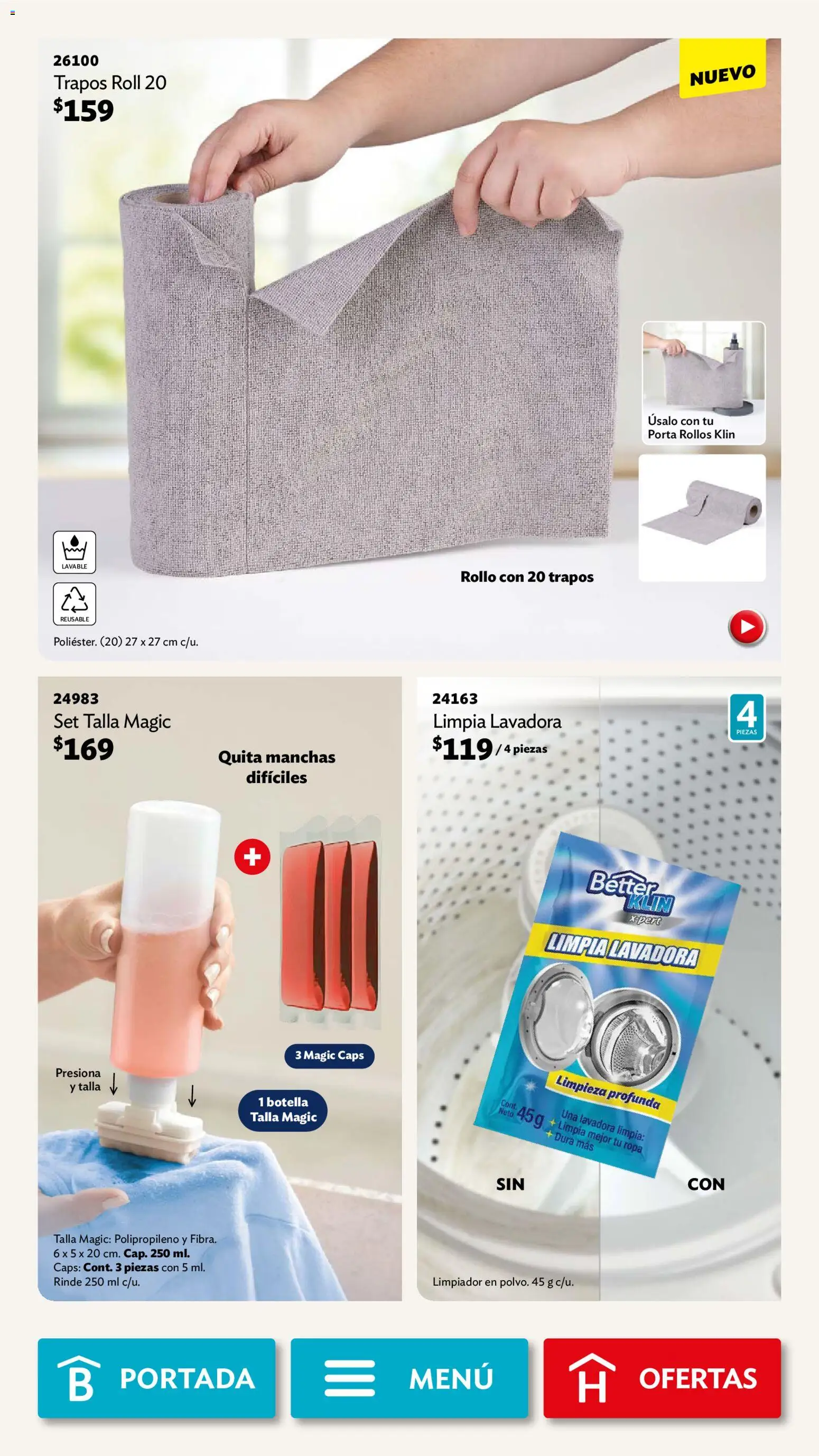 Nuevas ofertas de Betterware válidas en toda la República Mexicana desde el 05.01.2026. ¡Encuentra las mejores ofertas en Betterware campaña 1 2026! | Página: 97 | Productos: Limpiador, Lavadora, Ropa, Botella