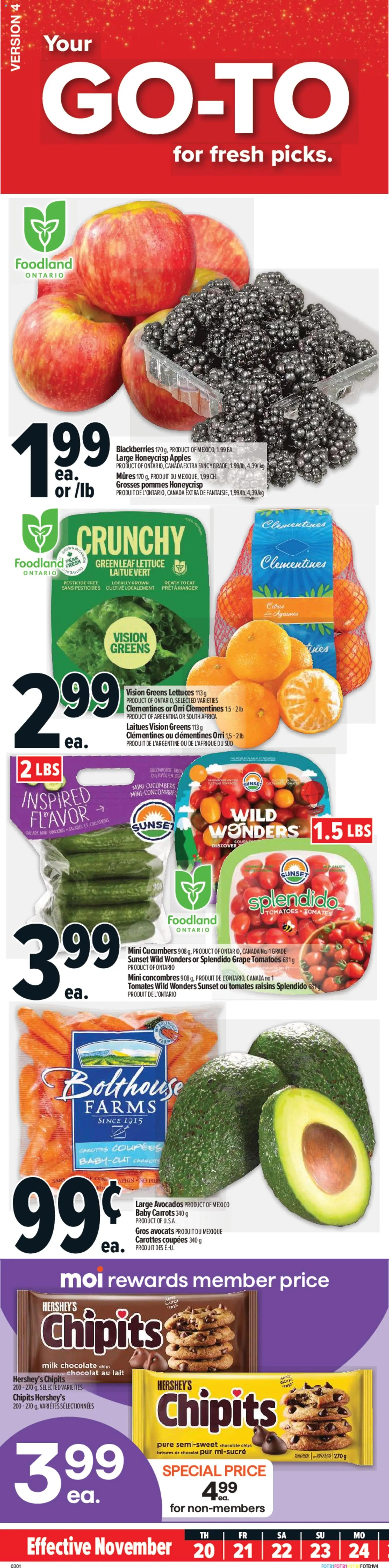 Metro flyer valid from 20.11.2025 | Page: 1 | Products: Chips, Milk, Chocolate, Tomatoes