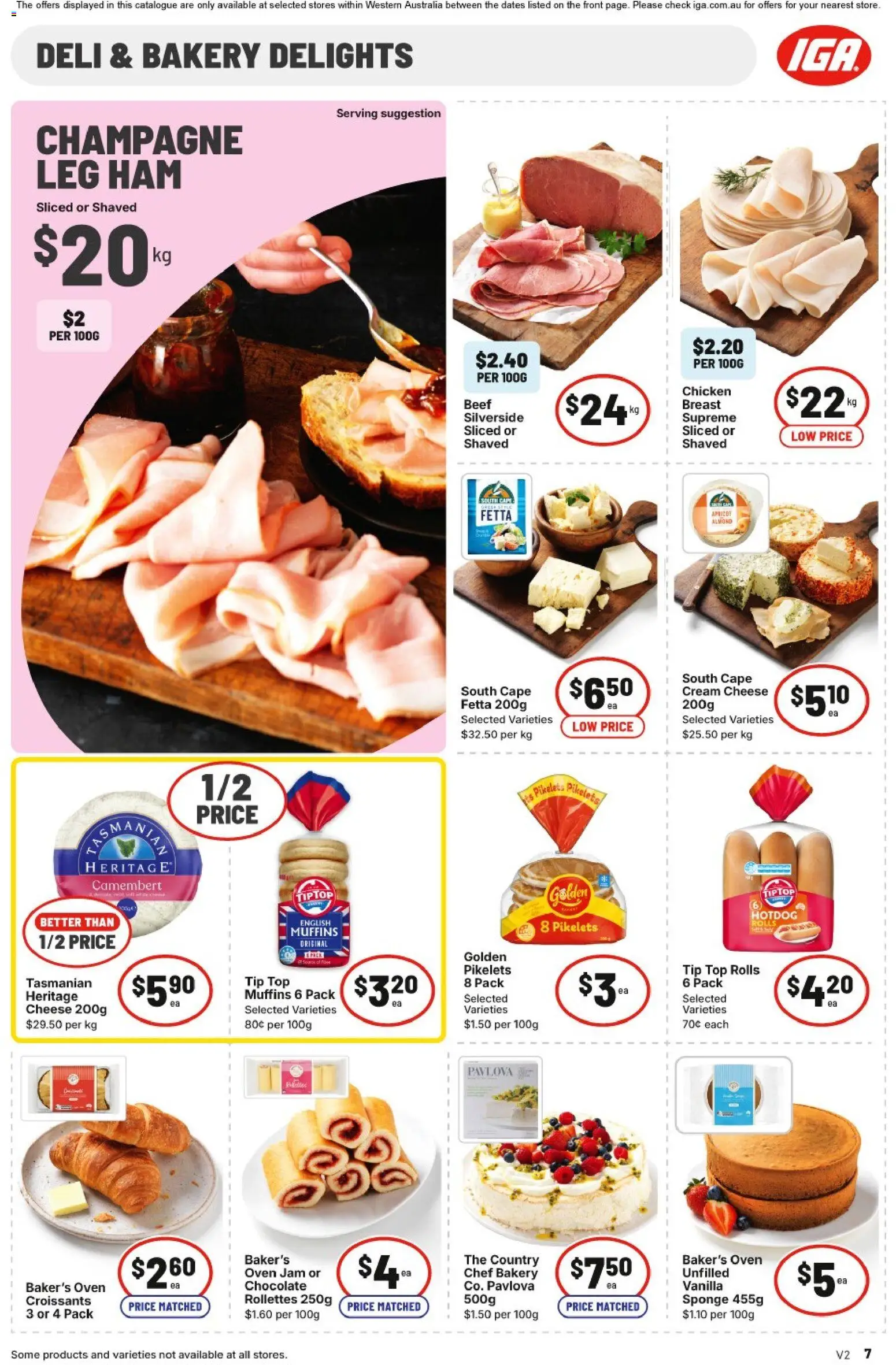 IGA catalogue - valid from 24.12.2025 | Page: 7 | Products: Cheese, Ham, Chicken, Sponge