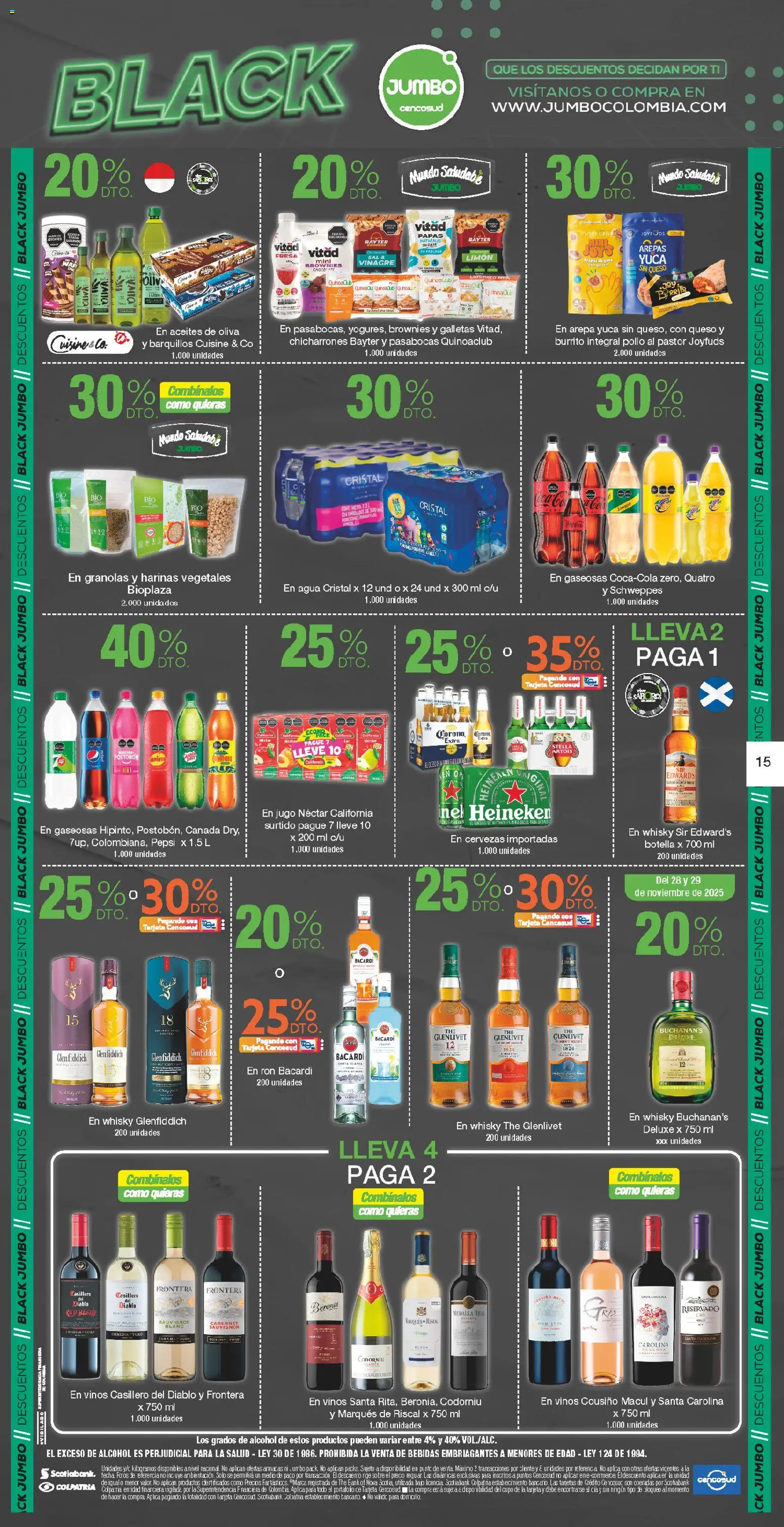 Jumbo revista - valida desde el 27.11.2025 | Página: 15 | Productos: Whisky, Arepa, Rizador, Botella