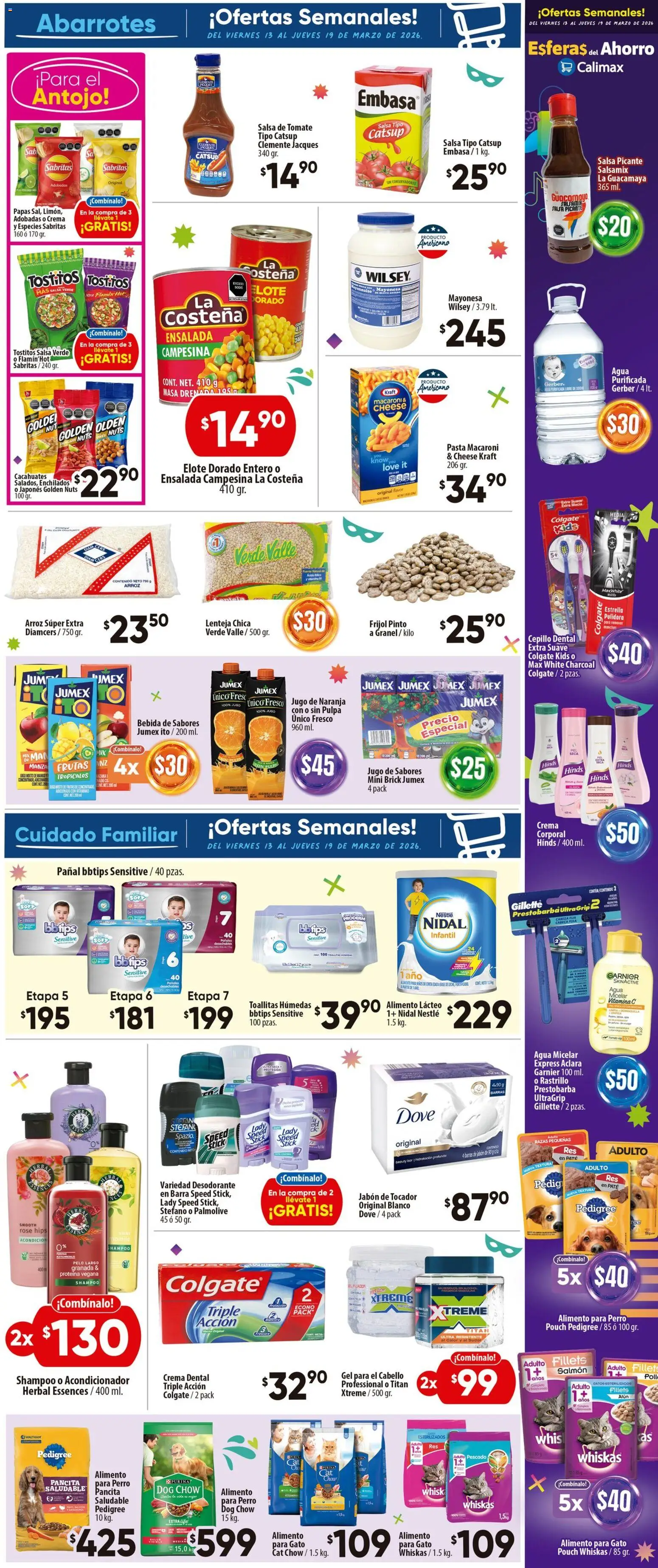 Nuevas ofertas de Calimax válidas en toda la República Mexicana desde el 13.03.2026. ¡Encuentra las mejores ofertas en Calimax folleto Ensenada! | Página: 5 | Productos: Jugo, Arroz, Pasta, Agua micelar