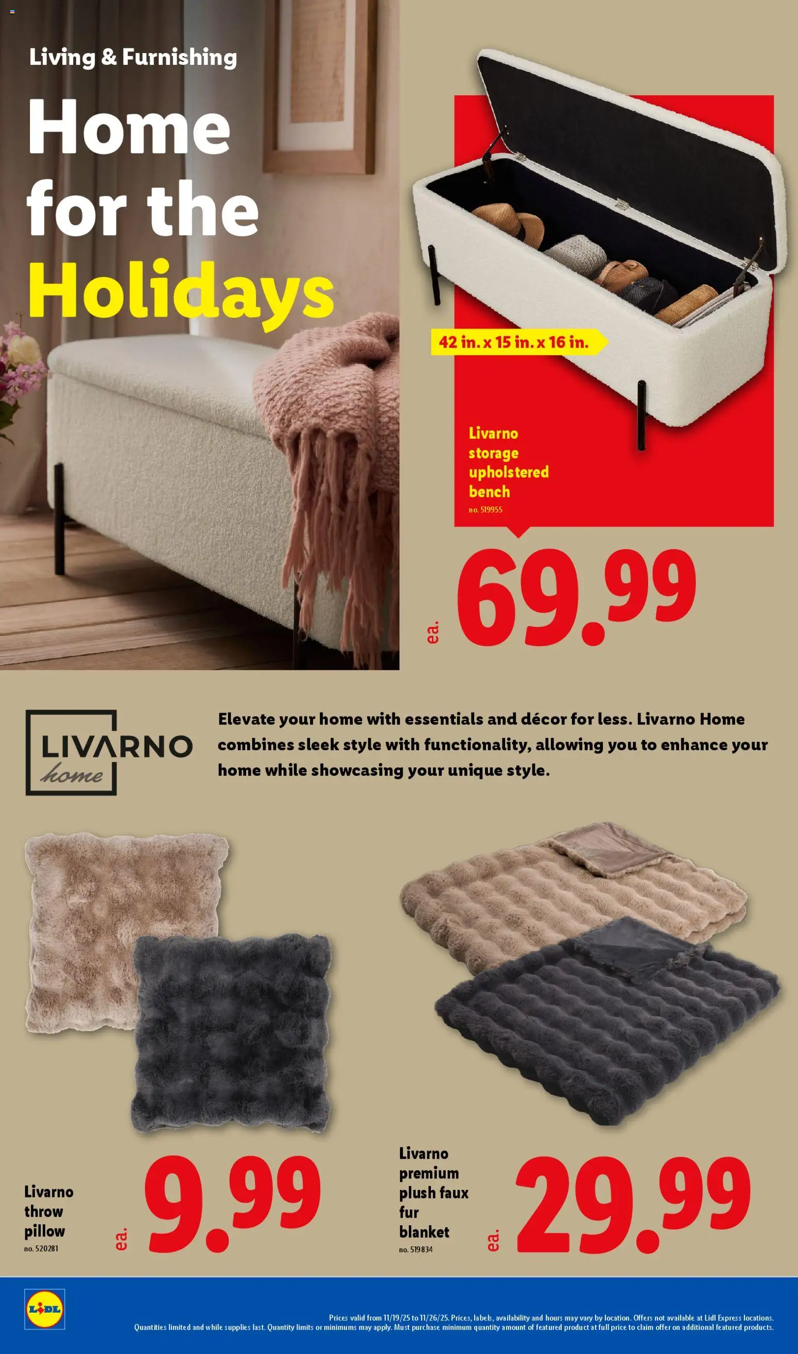 Lidl Early Black Friday - valid from 19.11.2025 | Page: 32 | Products: Pillow, Blanket