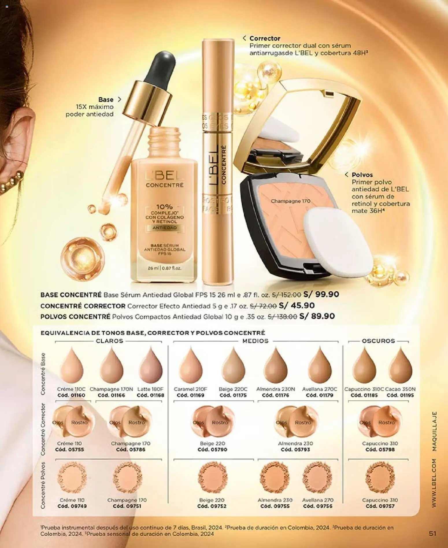 Catálogo L'Bel válido desde 14.11.2025 | Página: 51 | Productos: Maquillaje, Corrector, Polvo