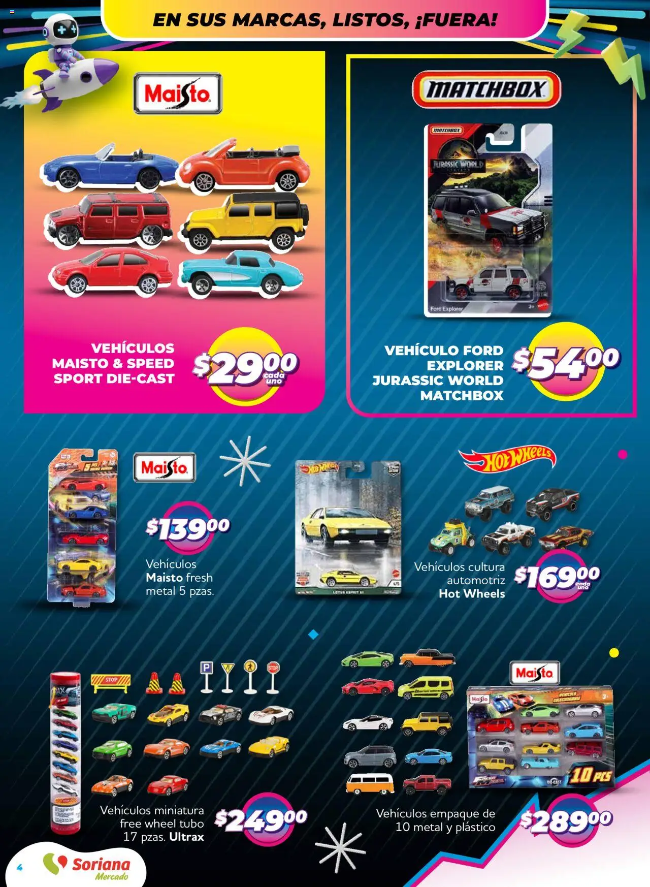 Nuevas ofertas de Soriana válidas en toda la República Mexicana desde el 09.10.2025. ¡Encuentra las mejores ofertas en Soriana - Reino de los Juguetes Mercado Nacional! | Página: 4