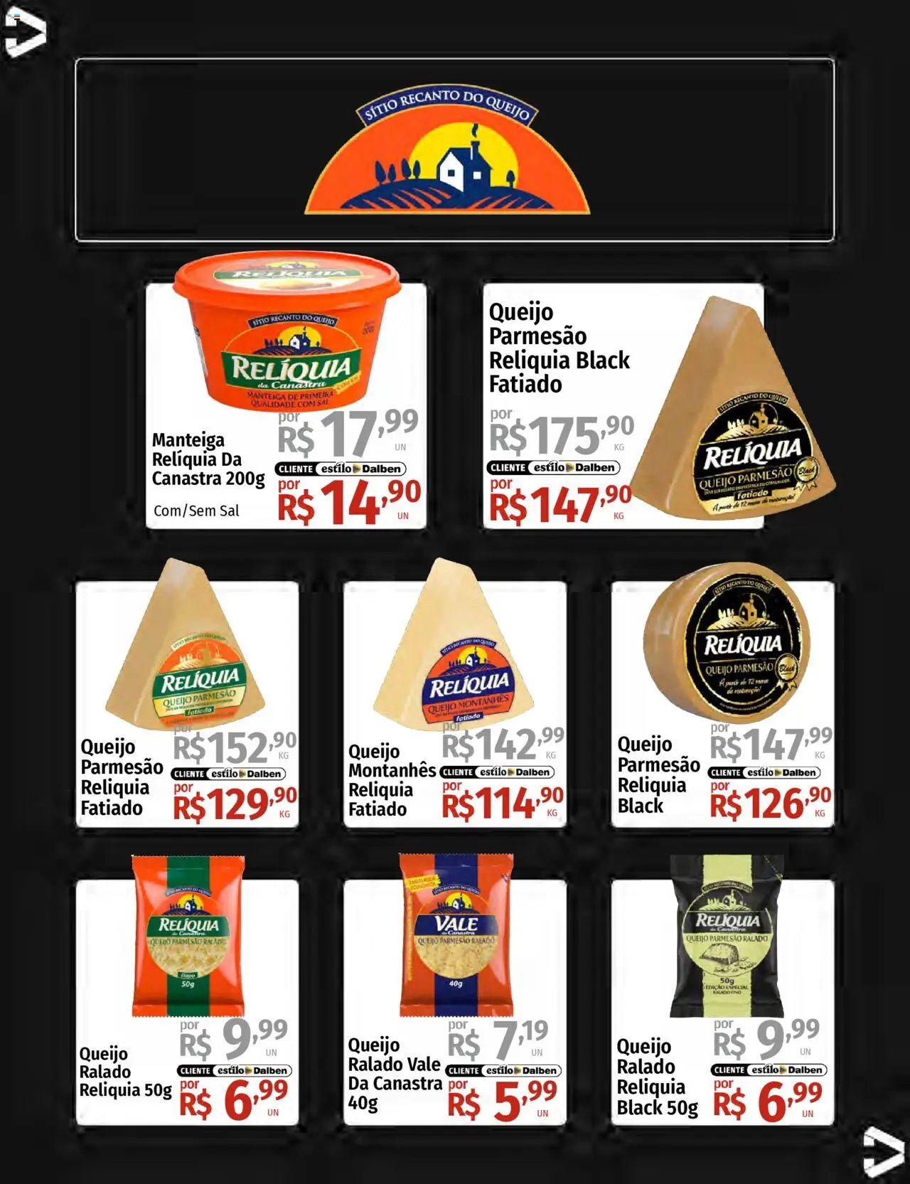 Supermercado Dalben Folheto - válido de 15.08.2025 | Página: 24 | Produtos: Queijo, Parmesão, Queijo ralado, Sal