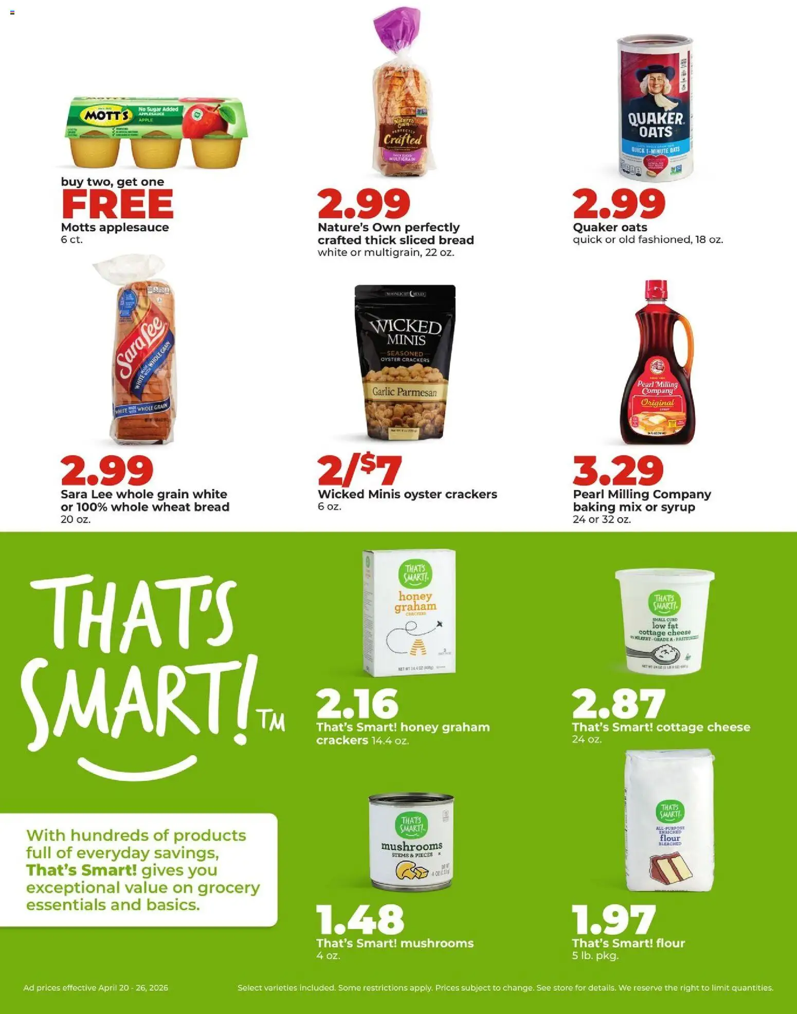 HyVee Weekly Ad - valid from 20.04.2026 | Page: 22 | Products: Mushrooms, Cheese, Cottage cheese, Sugar