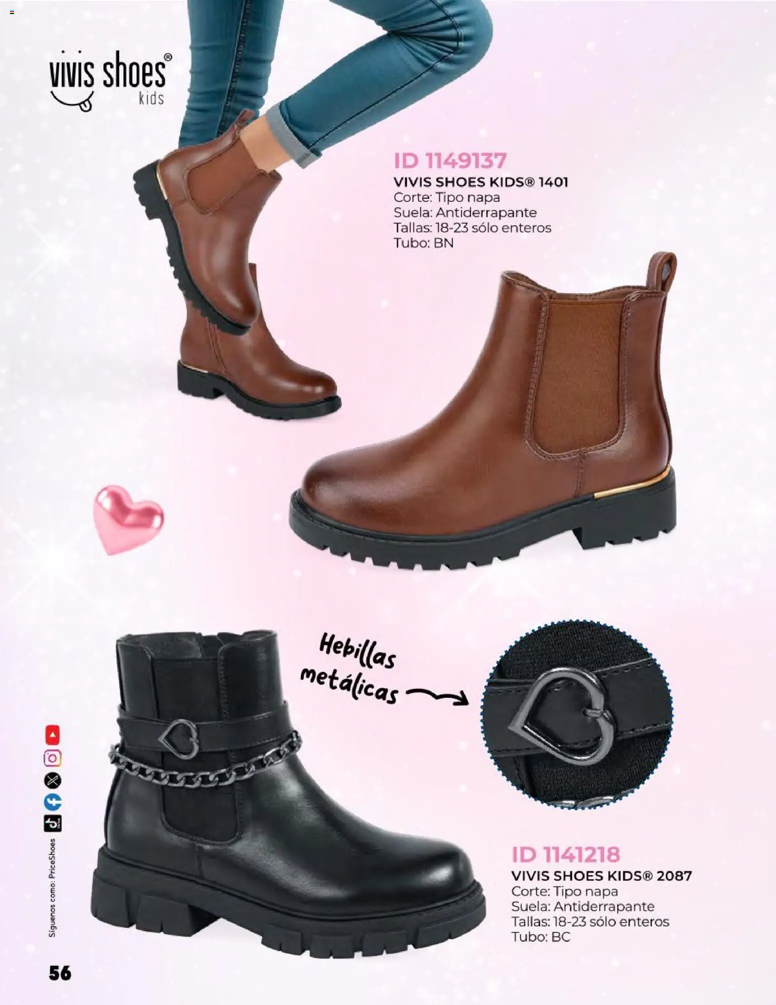 Nuevas ofertas de Price Shoes válidas en toda la República Mexicana desde el 27.10.2025. ¡Encuentra las mejores ofertas en Price Shoes catálogo Kids todo en uno! | Página: 56 | Productos: Hebillas
