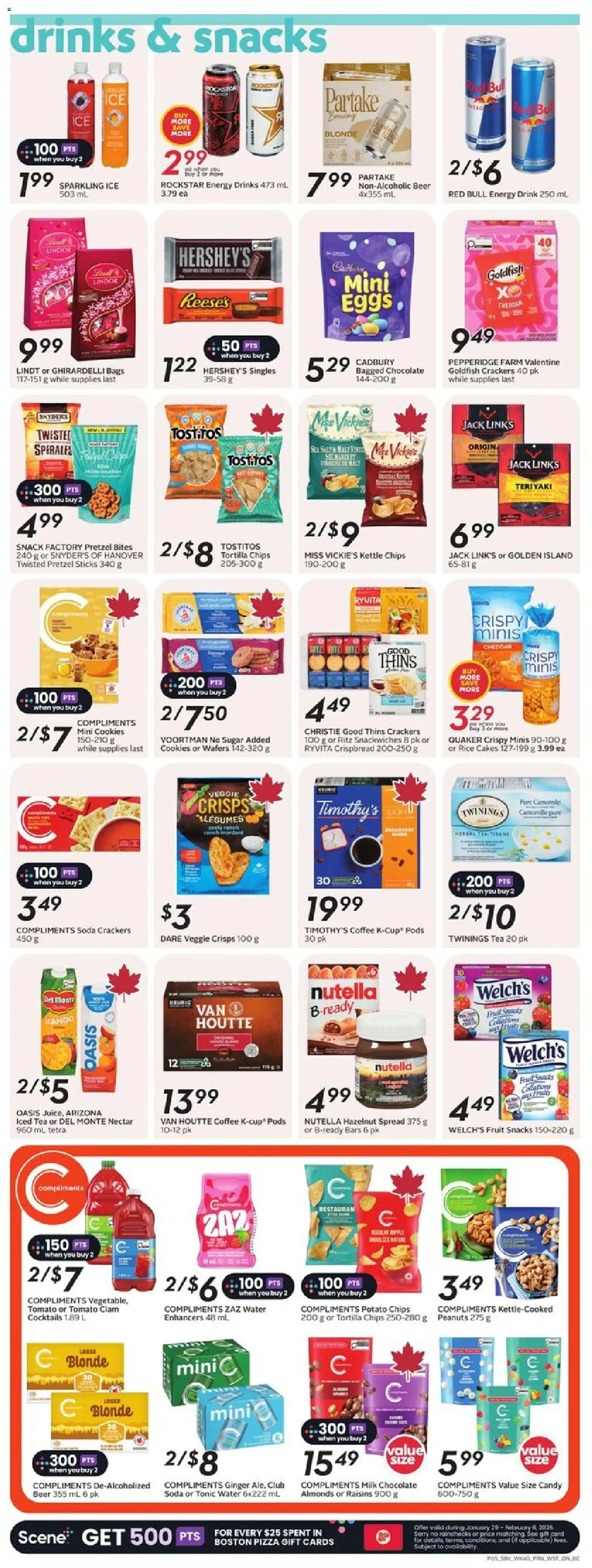 Safeway flyer valid from 29.01.2026 | Page: 8 | Products: Rice, Cookies, Milk, Chocolate