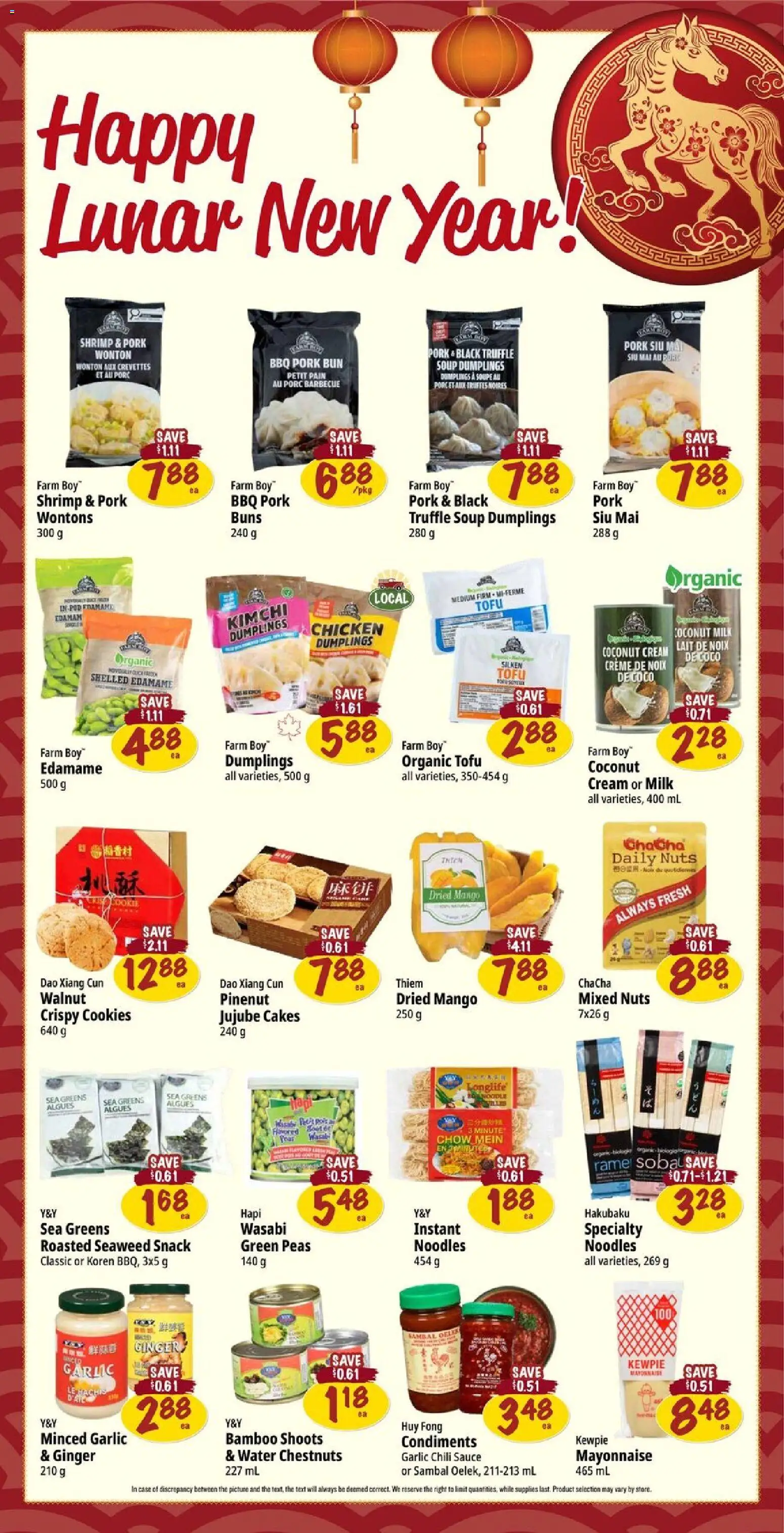 Farm Boy flyer valid from 12.02.2026 | Page: 9 | Products: Nuts, Cream, Cookies, Chicken