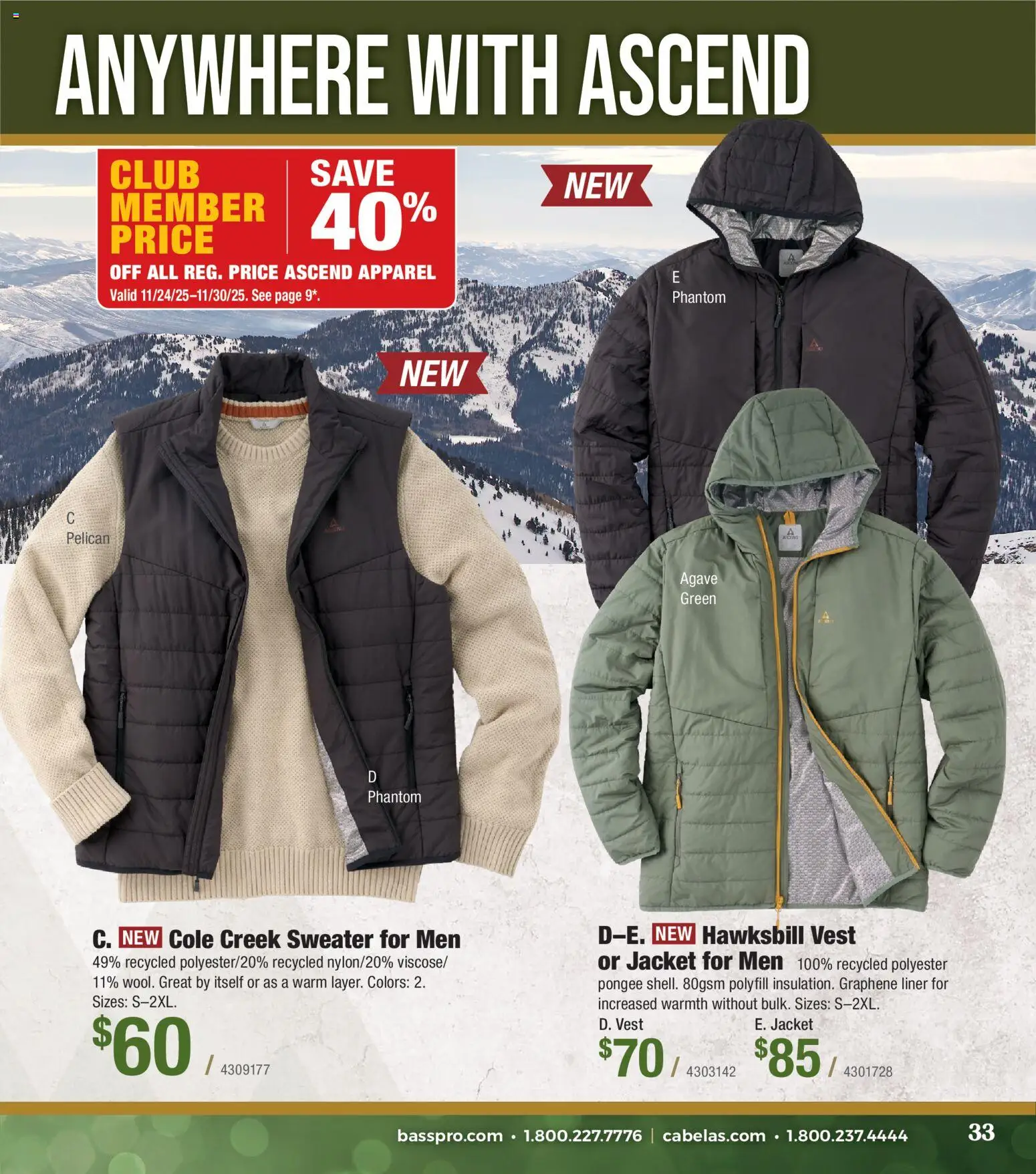 Cabela's Christmas Gift Guide 25 - valid from 01.11.2025 | Page: 33 | Products: Sweater, Vest, Jacket