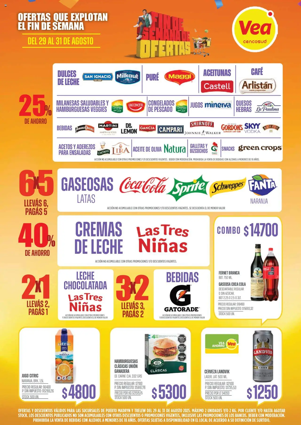 Vea ofertas - Trelew │ válido desde el 29.08.2025 | Página: 4 | Productos: Vodka, Aceite, Fernet, Gaseosa