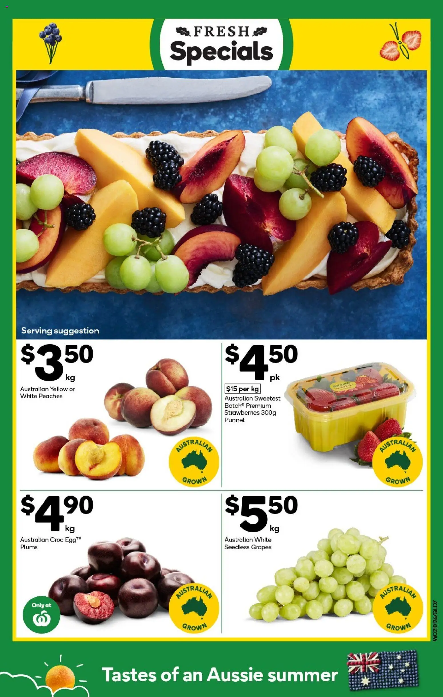 Woolworths catalogue - valid from 21.01.2026 | Page: 7 | Products: Strawberries, Grapes, Plums