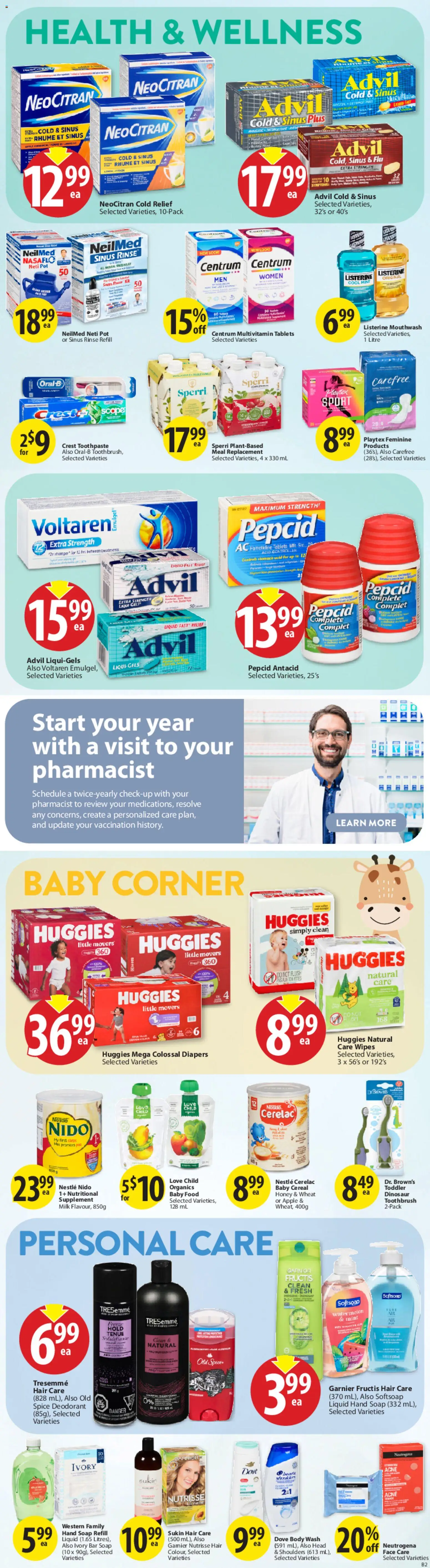 Save on foods flyer valid from 08.01.2026 | Page: 20 | Products: Soap, Body wash, Deodorant, Mouthwash