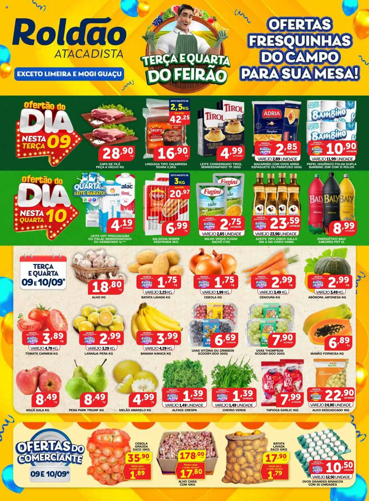 Roldão Folheto - válido de 09.09.2025 | Página: 1 | Produtos: Espaguete, Alho, Leite, Alface