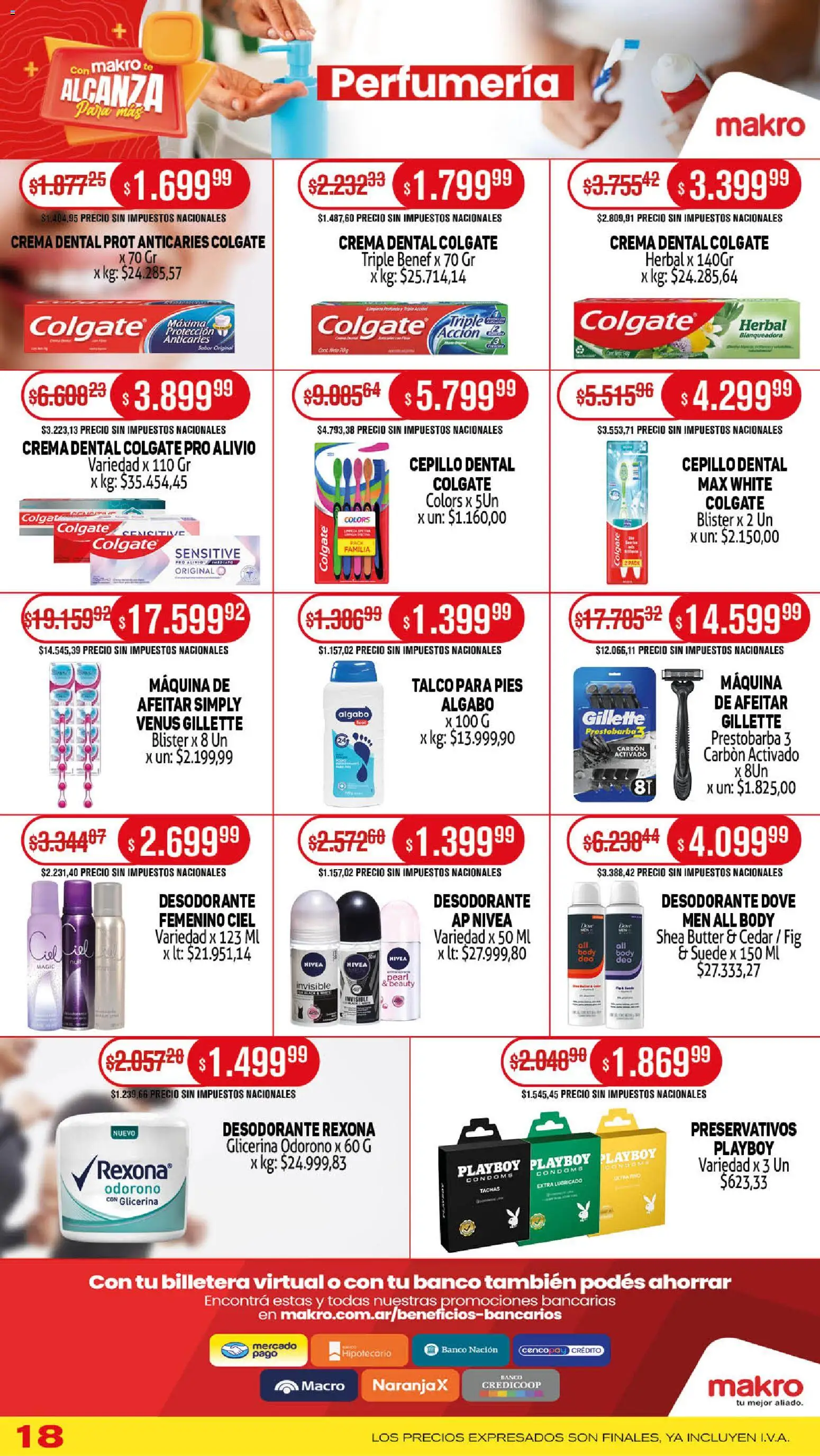 Makro ofertas │ válido desde el 27.11.2025 | Página: 17 | Productos: Banco, Desodorante, Billetera, Preservativos