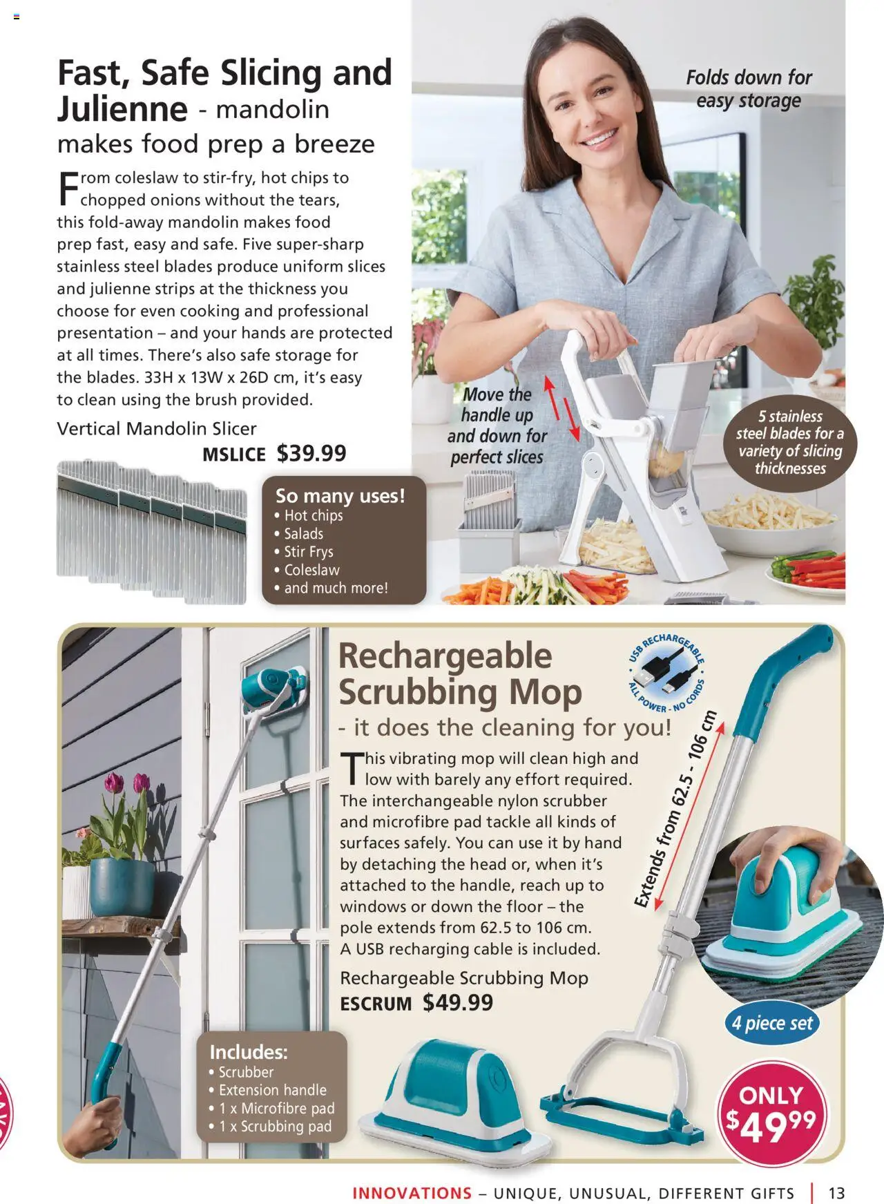 Innovations catalogue - valid from 01.07.2025 | Page: 13 | Products: Mop, Chips, Uniform, Slicer
