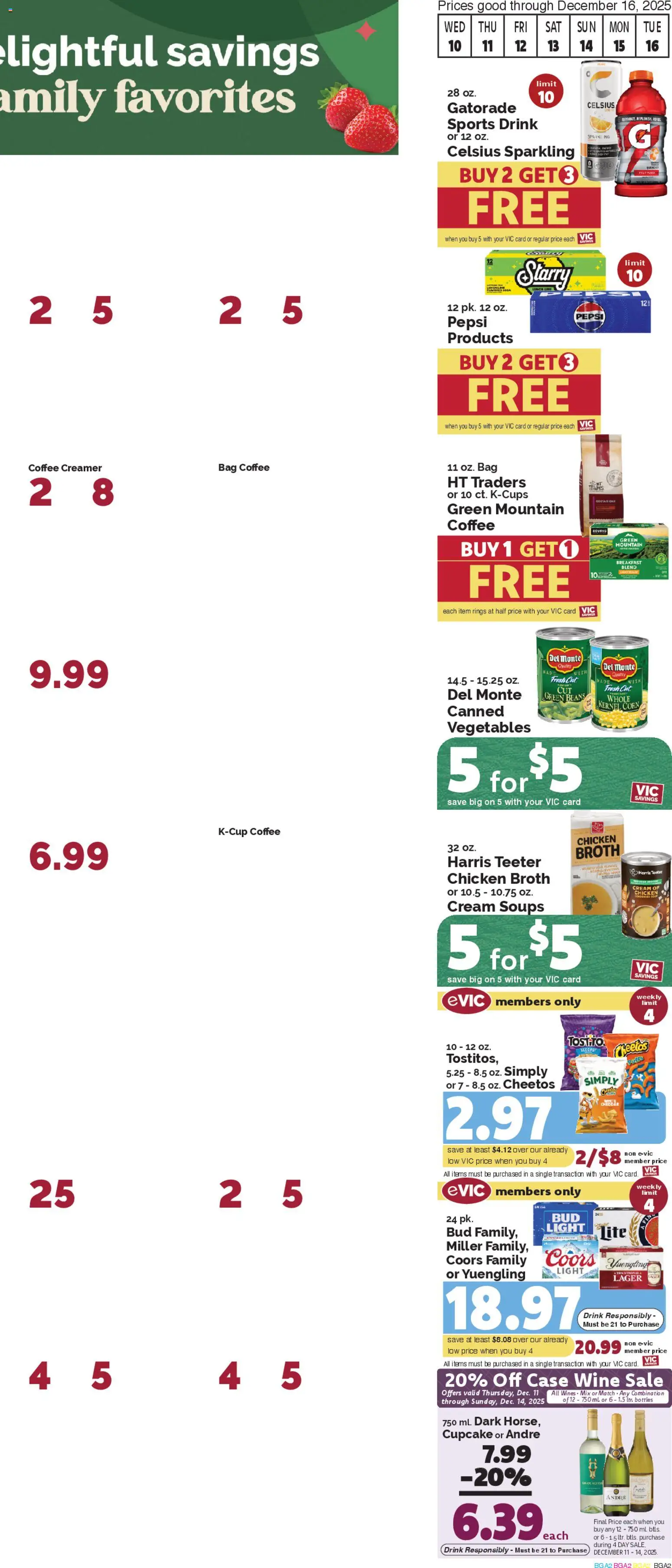 Harris Teeter Weekly Ad - SC - valid from 10.12.2025 | Page: 3 | Products: Wine, Vegetables, Case, Bag