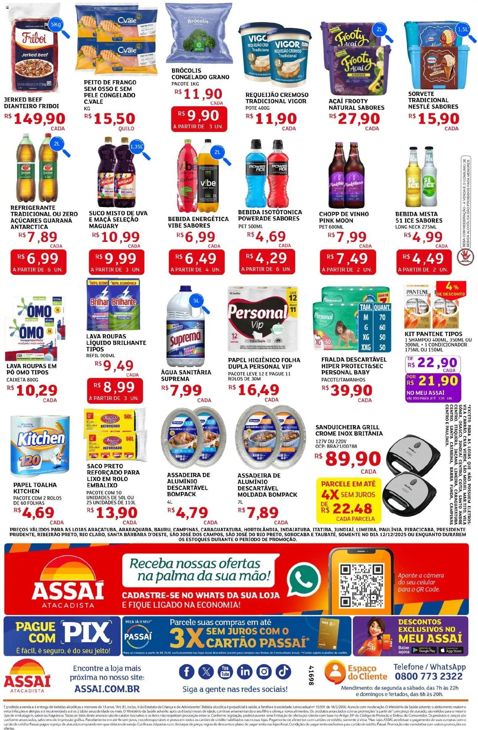 Assaí Atacadista Folheto - válido de 12.12.2025 | Página: 2 | Produtos: Celular, Pneus, Telefone, Câmera