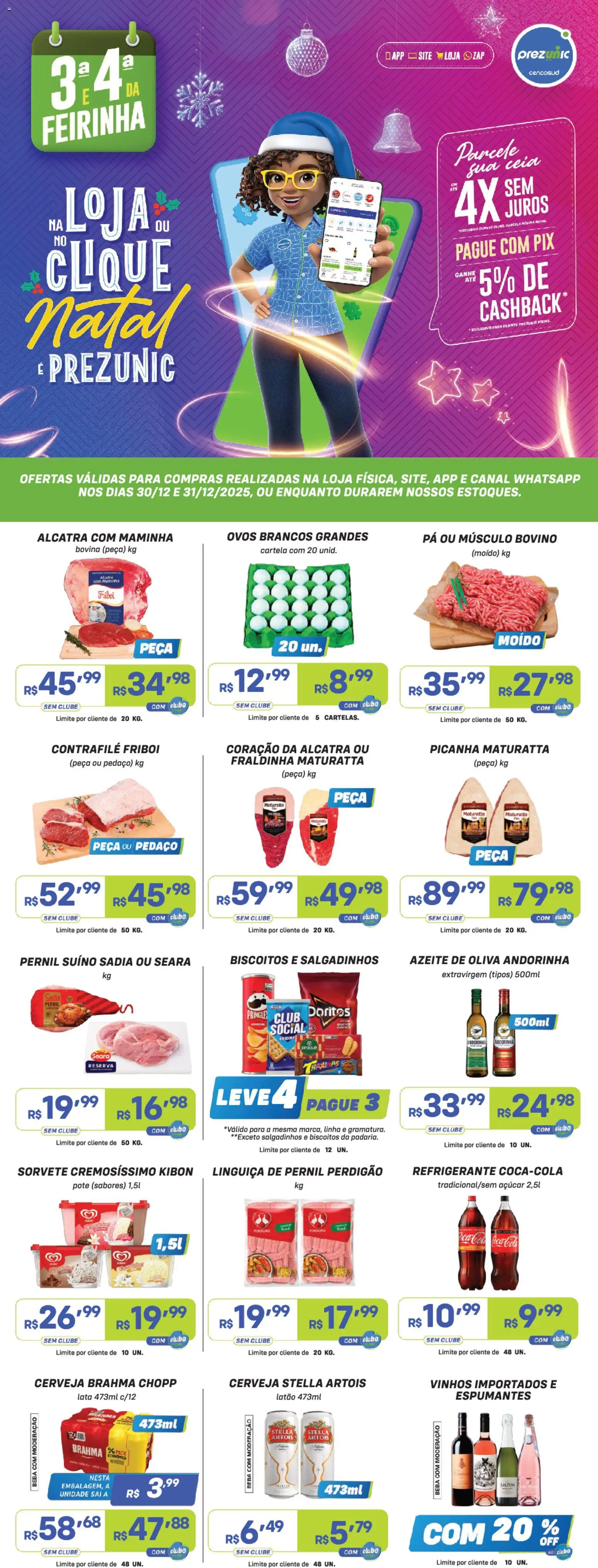 Prezunic Folheto - válido de 30.12.2025 | Página: 1 | Produtos: Alcatra, Ovos, Açúcar, Azeite
