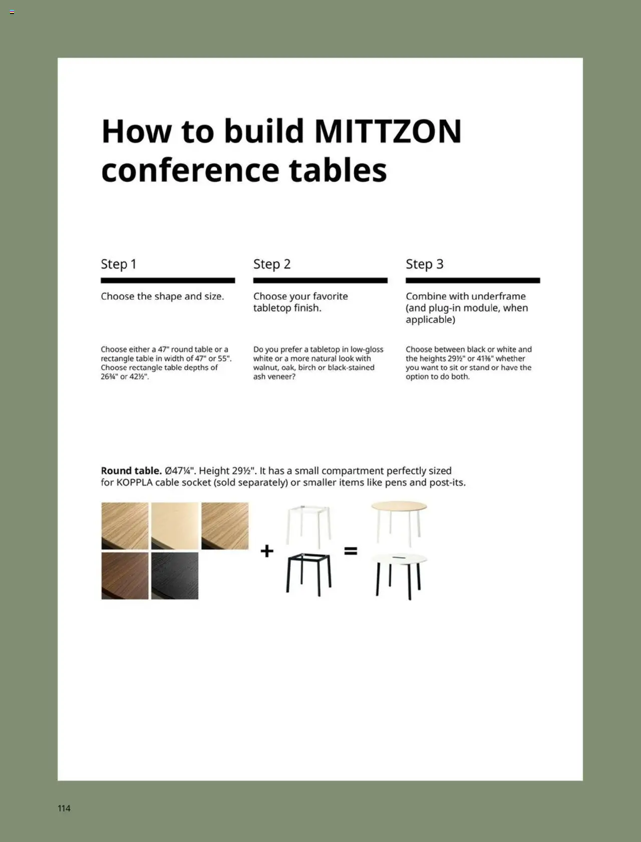 IKEA Office Brochure 2025 - valid from 01.03.2025 | Page: 114 | Products: Table, Socket, Cable