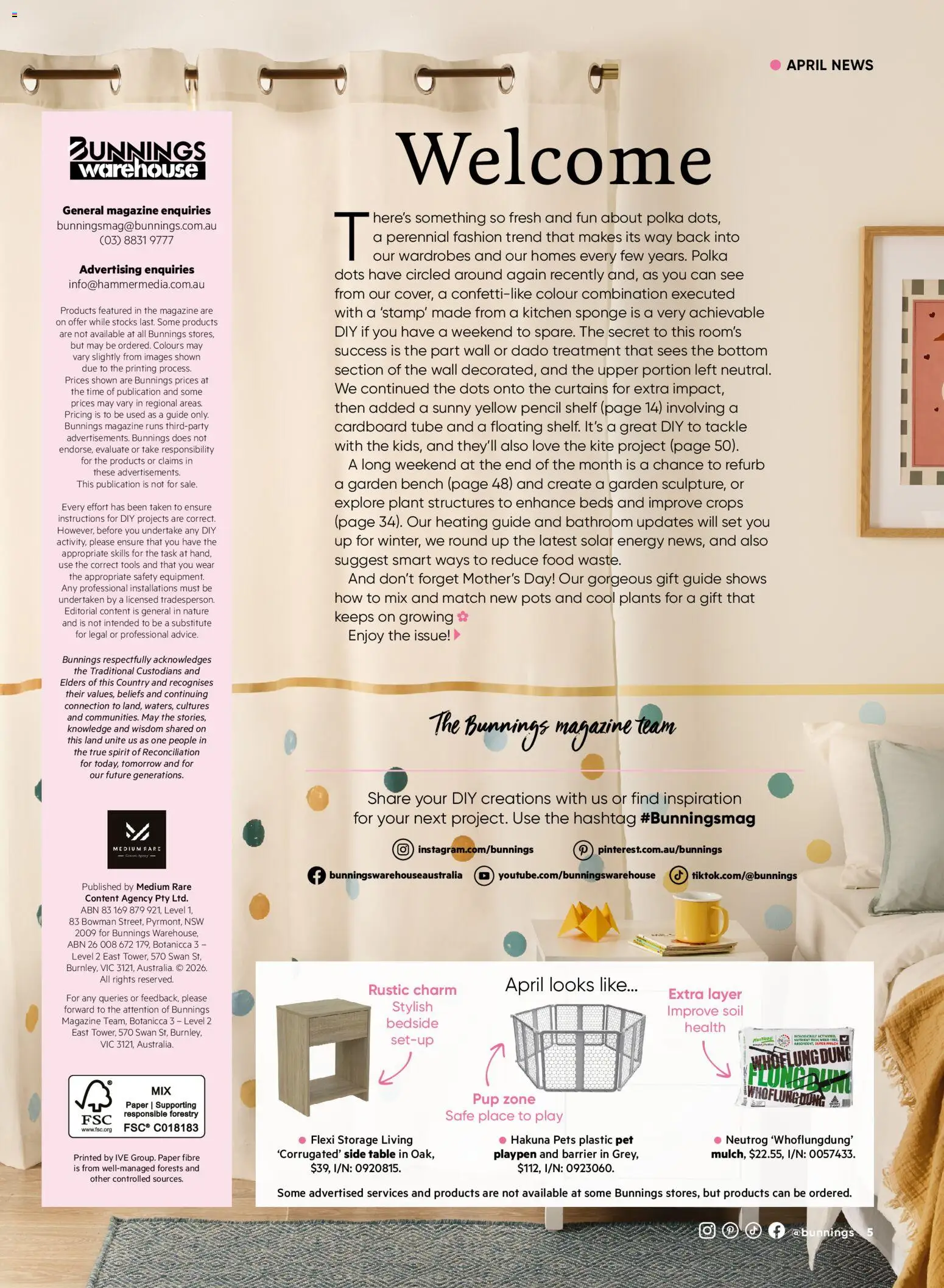 Bunnings Warehouse catalogue - valid from 01.04.2026 | Page: 5 | Products: Shelf, Table, Plant, Treatment