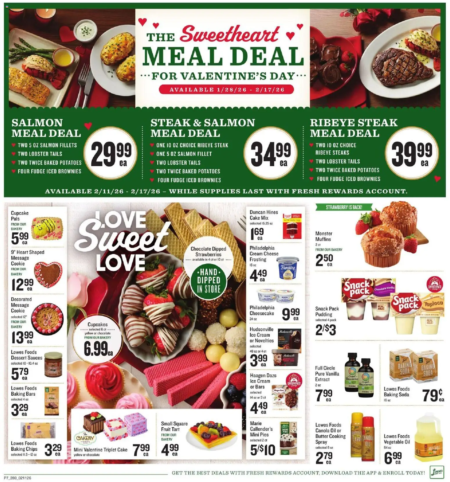 Lowes Foods Weekly Ad - GA - valid from 11.02.2026 | Page: 10 | Products: Bakery, Strawberries, Cream, Potatoes