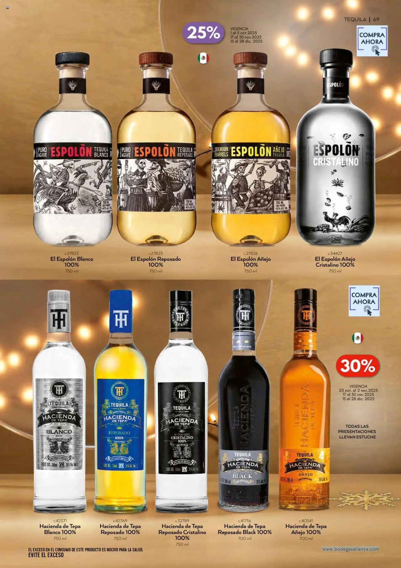Nuevas ofertas de Bodegas Alianza válidas en toda la República Mexicana desde el 01.10.2025. ¡Encuentra las mejores ofertas en Bodegas Alianza - Catálogo Cava Morada! | Página: 71 | Productos: Estuche, Tequila