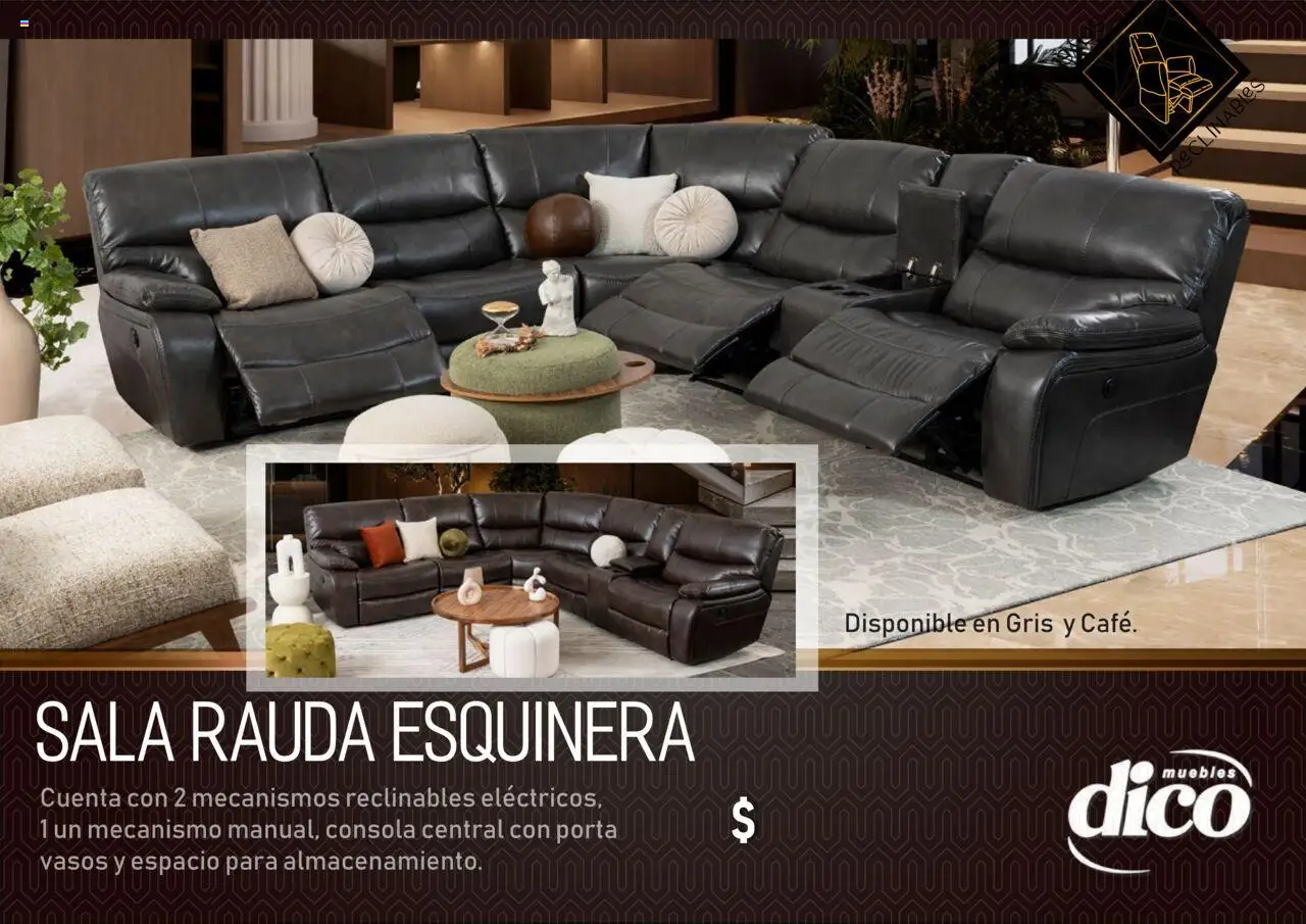 Nuevas ofertas de Muebles Dico válidas en toda la República Mexicana desde el 25.09.2025. ¡Encuentra las mejores ofertas en Muebles Dico - Catálogo Salas reclinables! | Página: 19 | Productos: Vasos