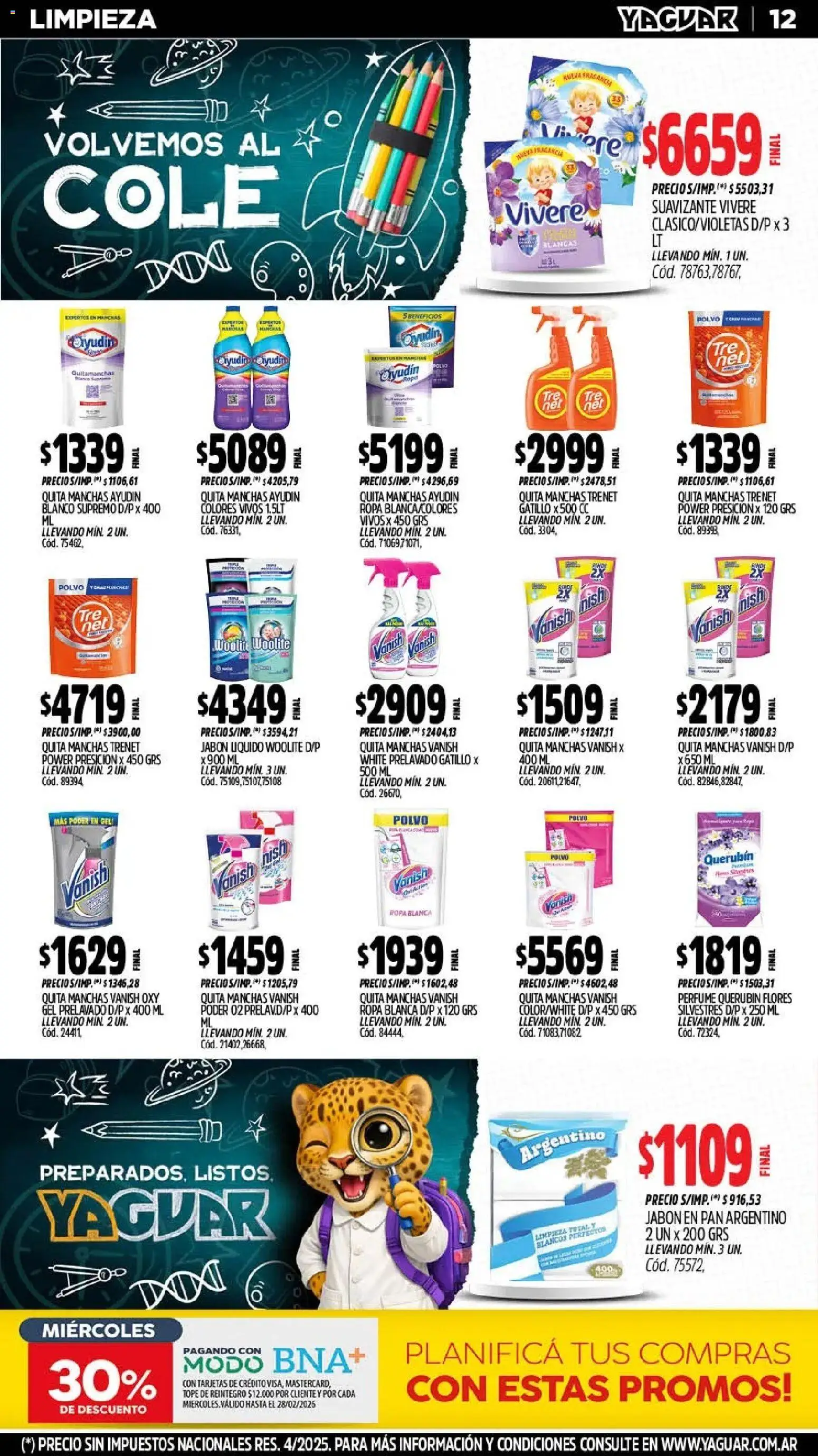 Yaguar - Oferta Semanal Neuquen │ válido desde el 23.02.2026 | Página: 12 | Productos: Perfume, Jabón, Ropa, Suavizante