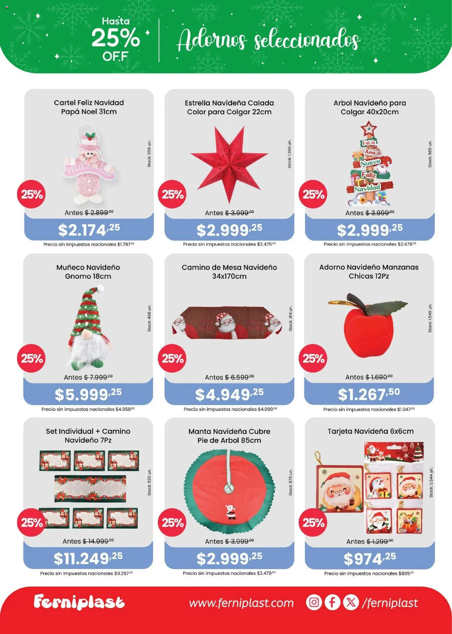 Ferniplast catálogo │ válido desde el 27.11.2025 | Página: 4 | Productos: Mesa, Papa, Individual, Manzanas