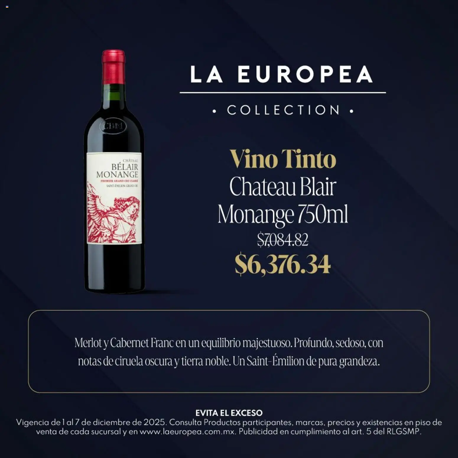 Nuevas ofertas de La Europea válidas en toda la República Mexicana desde el 01.12.2025. ¡Encuentra las mejores ofertas en La Europea catálogo Grandes Vinos! | Página: 6 | Productos: Vino