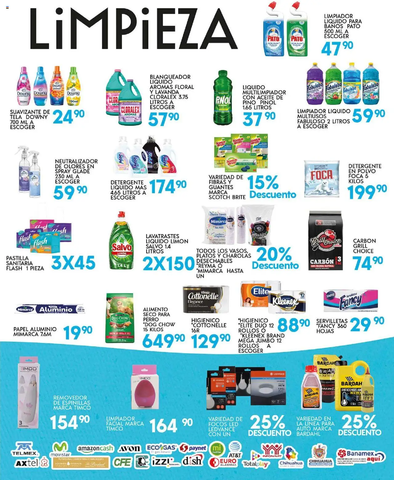 Nuevas ofertas de Alsuper válidas en toda la República Mexicana desde el 19.09.2025. ¡Encuentra las mejores ofertas en Alsuper - Folleto Chihuahua Capital! | Página: 5 | Productos: Suavizante, Limpiador facial, Cloro, Servilletas