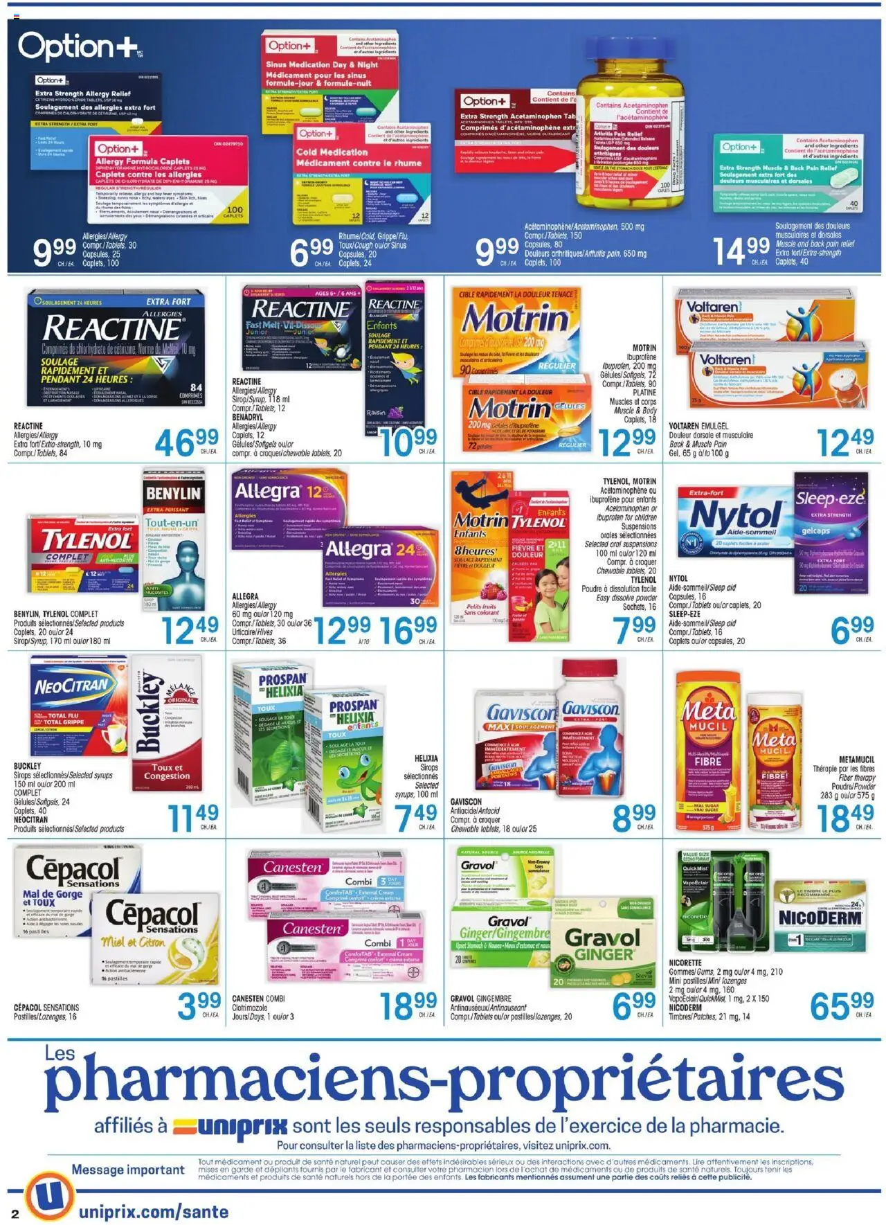 Uniprix flyer valid from 31.07.2025 | Page: 2 | Products: Cream, Powder