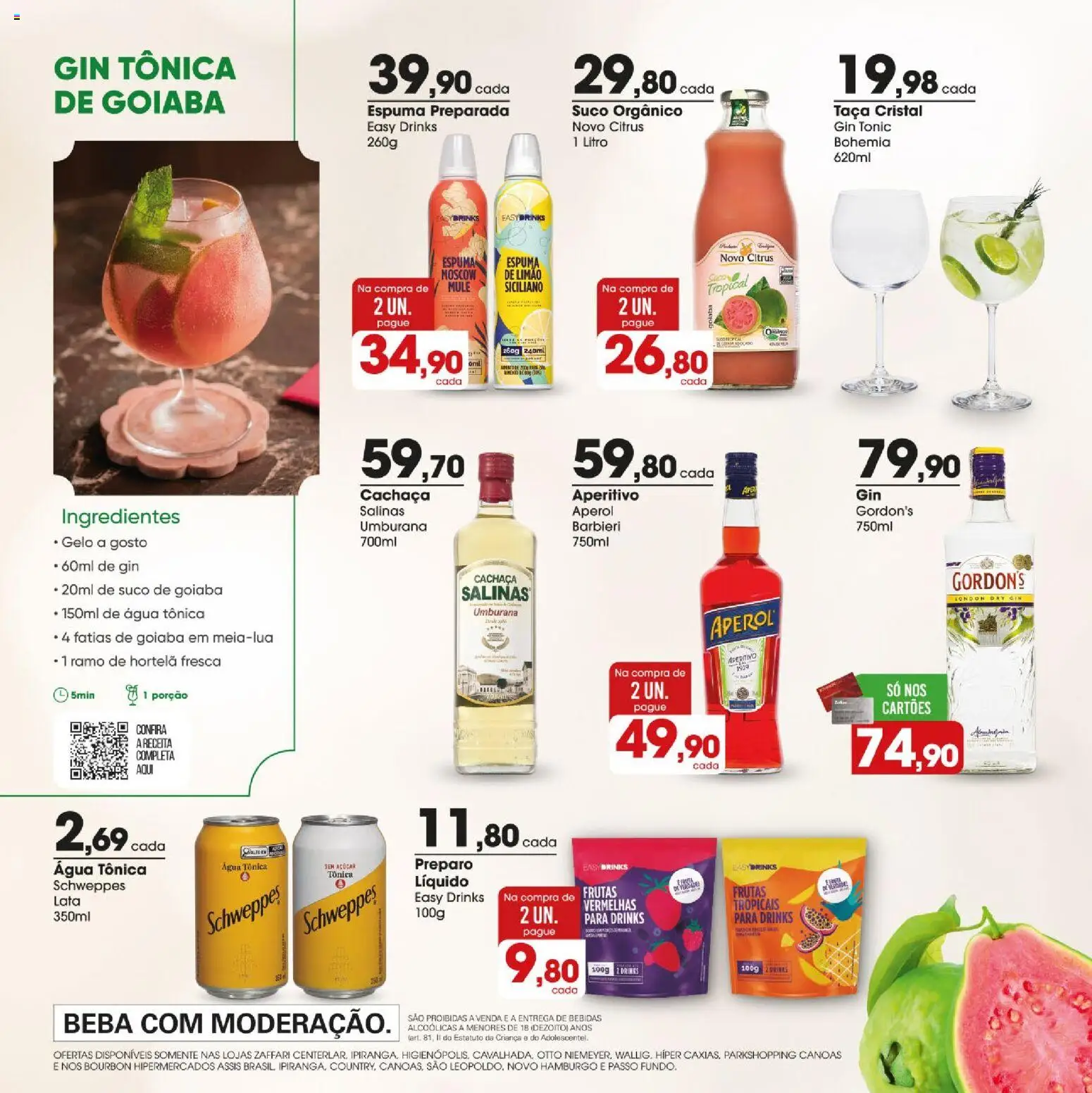Zaffari Folheto - válido de 09.01.2026 | Página: 3 | Produtos: Goiaba, Hortelã, Bourbon, Gin