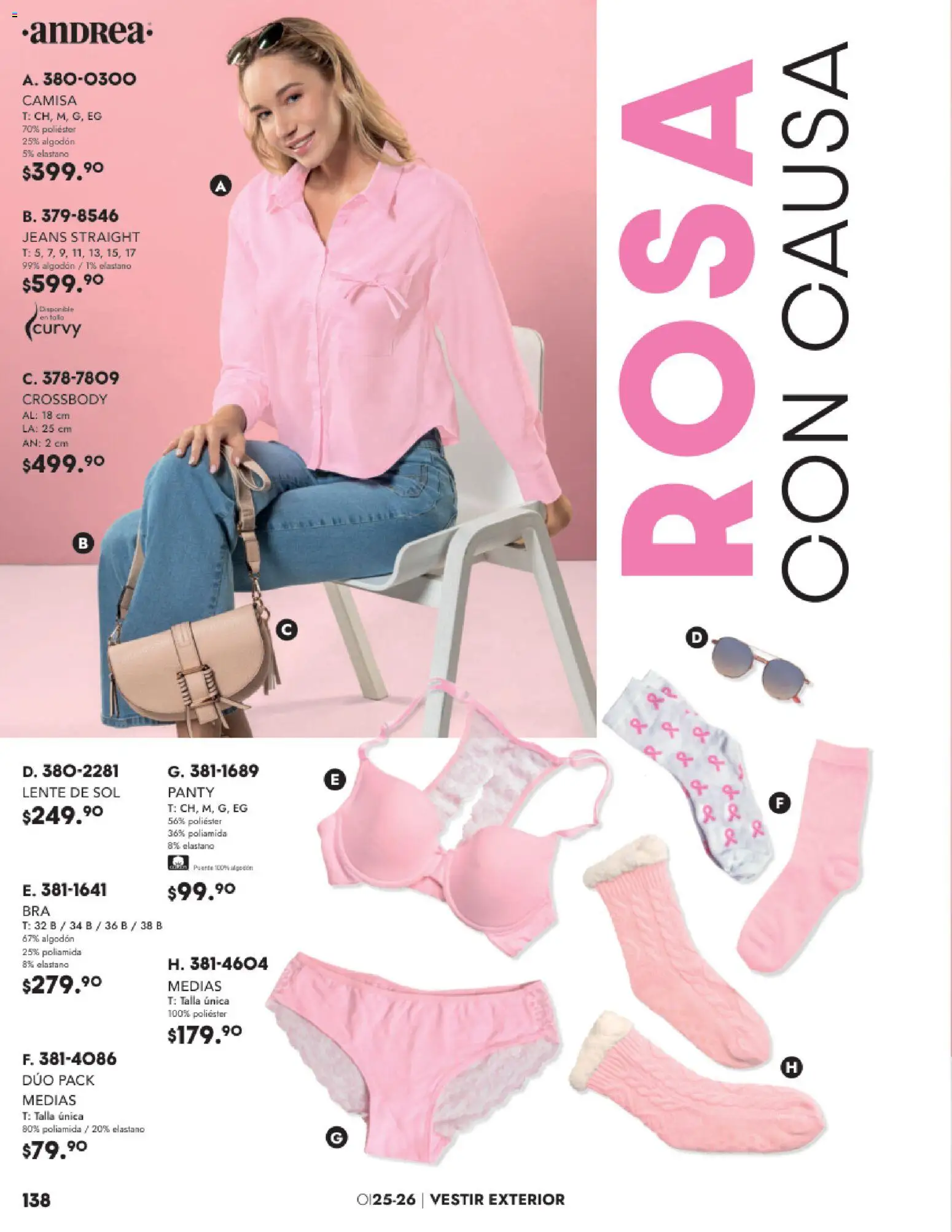 Nuevas ofertas de Andrea válidas en toda la República Mexicana desde el 26.11.2025. ¡Encuentra las mejores ofertas en Andrea catálogo Vestir! | Página: 138 | Productos: Camisa, Algodón