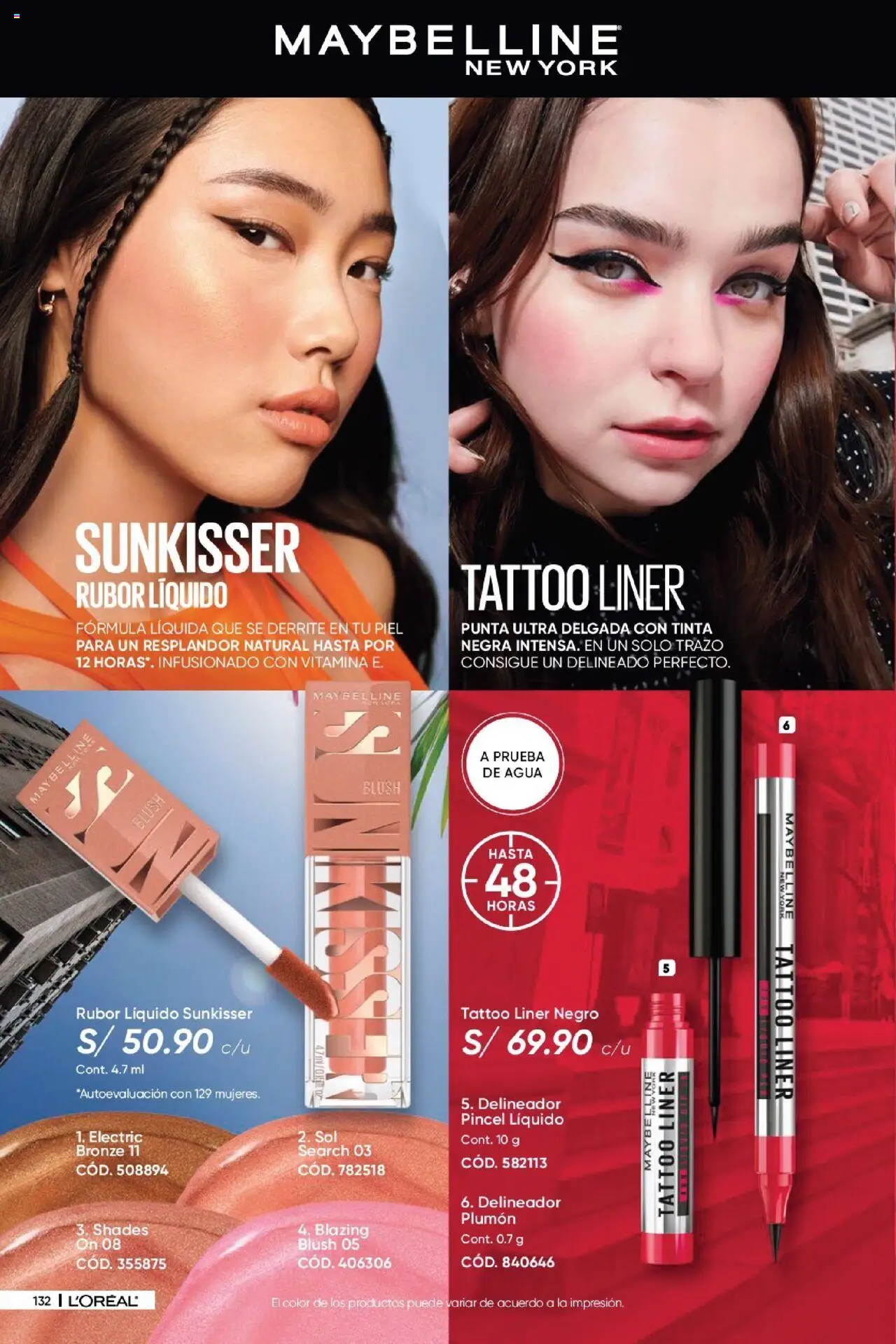 Catálogo Azzorti válido desde 28.05.2025 | Página: 134 | Productos: Delineador, Pincel, Rubor
