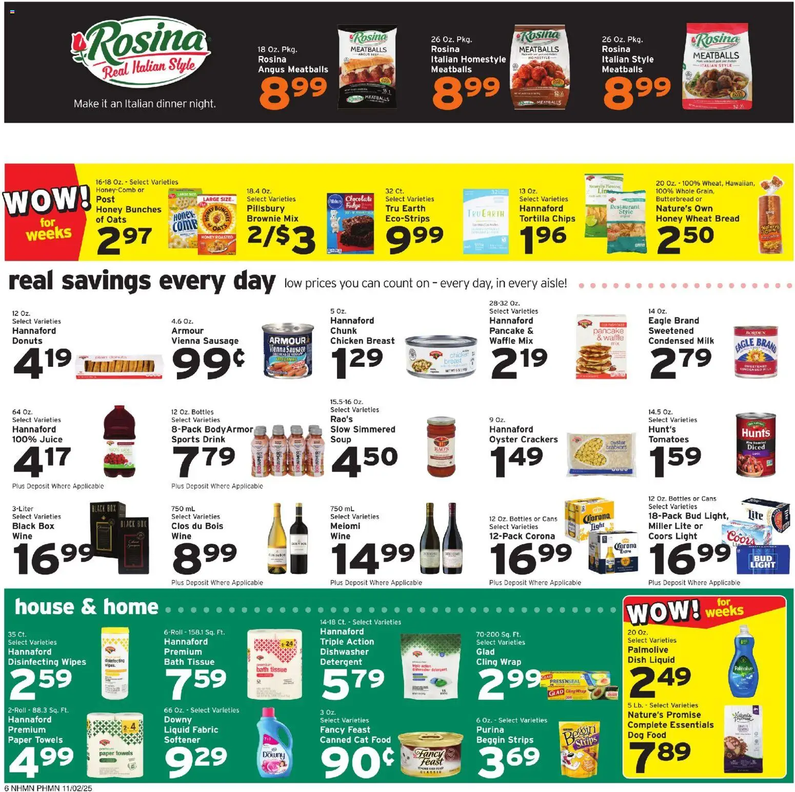 Hannaford Weekly Ad - valid from 02.11.2025 | Page: 9 | Products: Box, Beef, Detergent, Dishwasher