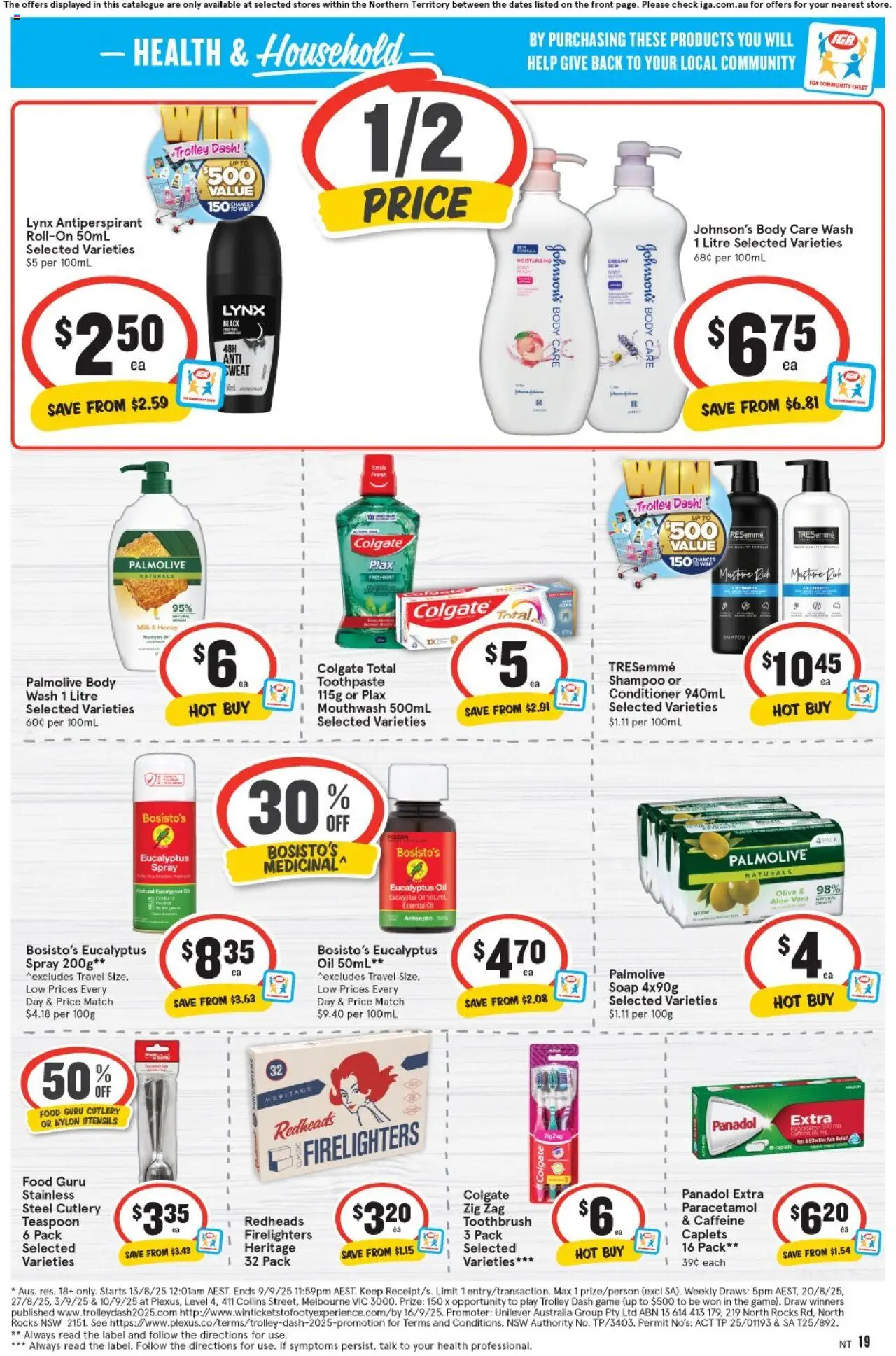 IGA catalogue - valid from 20.08.2025 | Page: 15 | Products: Shampoo, Oil, Soap, Utensils
