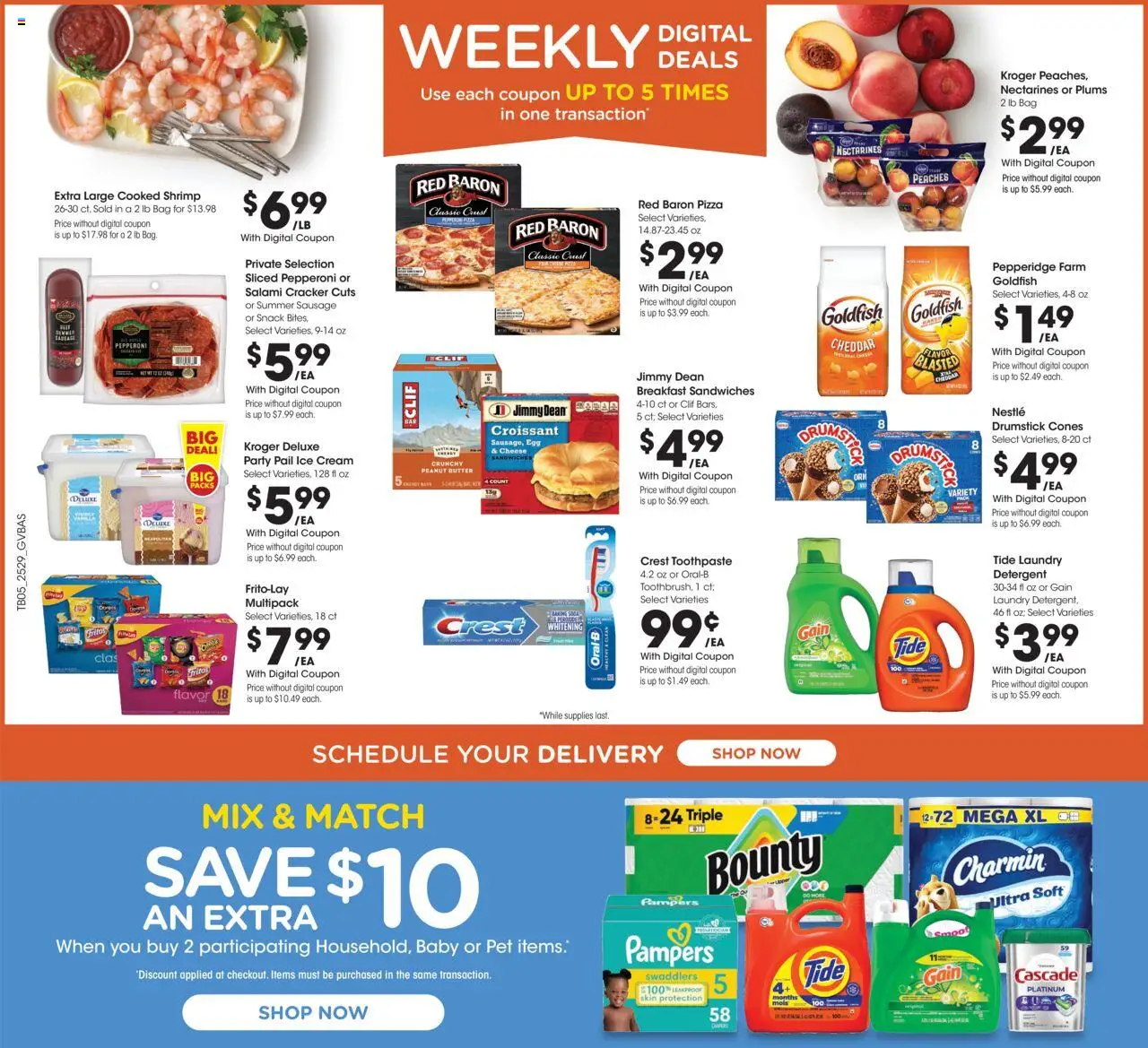 Kroger Ocado FC04 - OH - valid from 20.08.2025 | Page: 2 | Products: Salami, Pizza, Toothpaste, Ice cream
