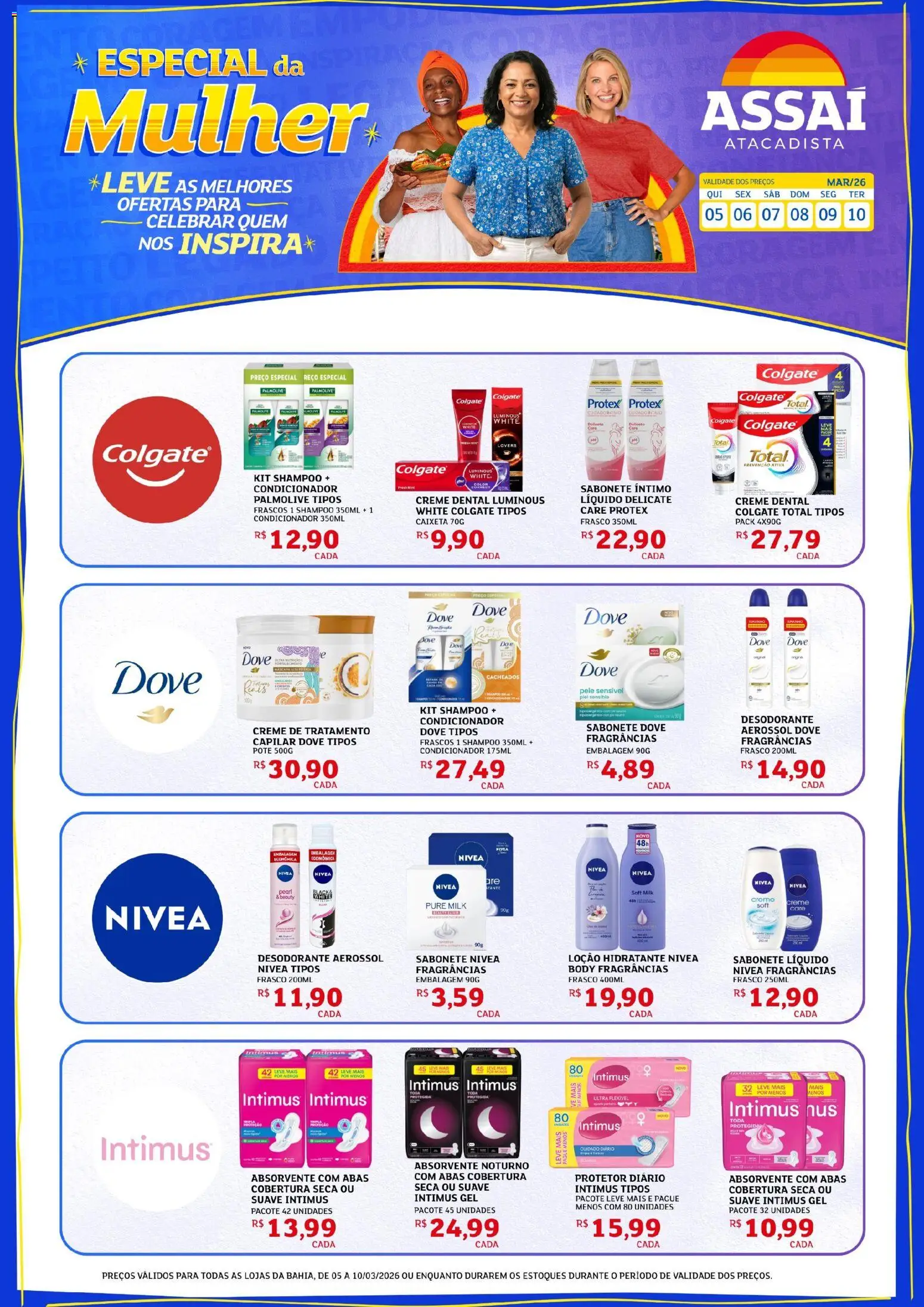 Assaí Atacadista Folheto - válido de 05.03.2026 | Página: 1 | Produtos: Bateria, Creme, Creme dental, Sabonete líquido