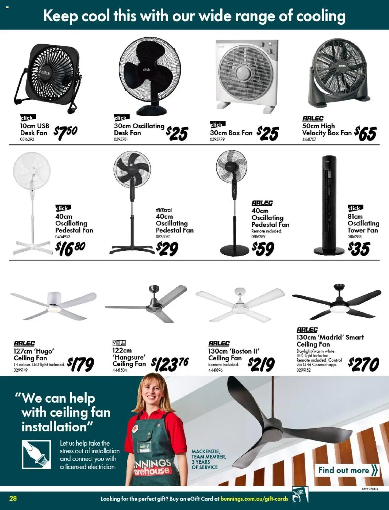 Bunnings Warehouse catalogue - valid from 10.09.2025 | Page: 28 | Products: Box, Light, Usb, Fan