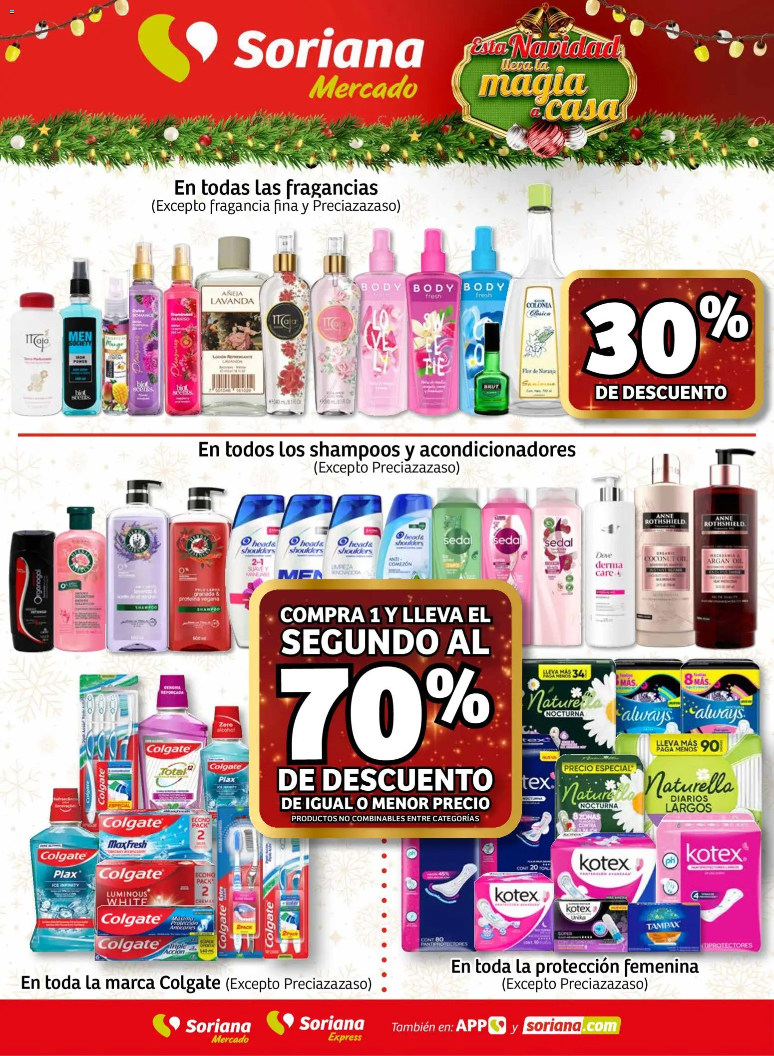 Nuevas ofertas de Soriana válidas en toda la República Mexicana desde el 11.12.2025. ¡Encuentra las mejores ofertas en Soriana - Fin de Semana Mercado: Ver, Tab, Chis, Camp, Yuc y Q. Roo! | Página: 4 | Productos: Loción, Body, Fragancia