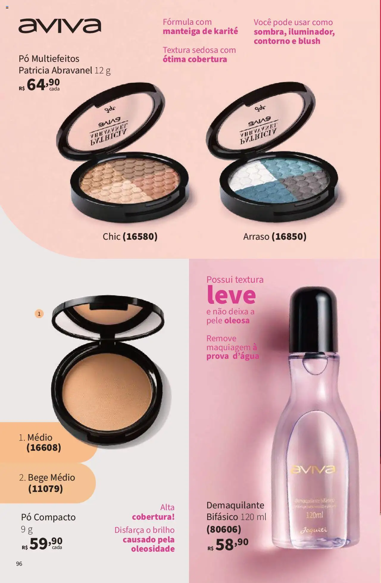 Jequiti Folheto - válido de 19.09.2025 | Página: 96 | Produtos: Pó compacto, Maquiagem, Pó, Manteiga