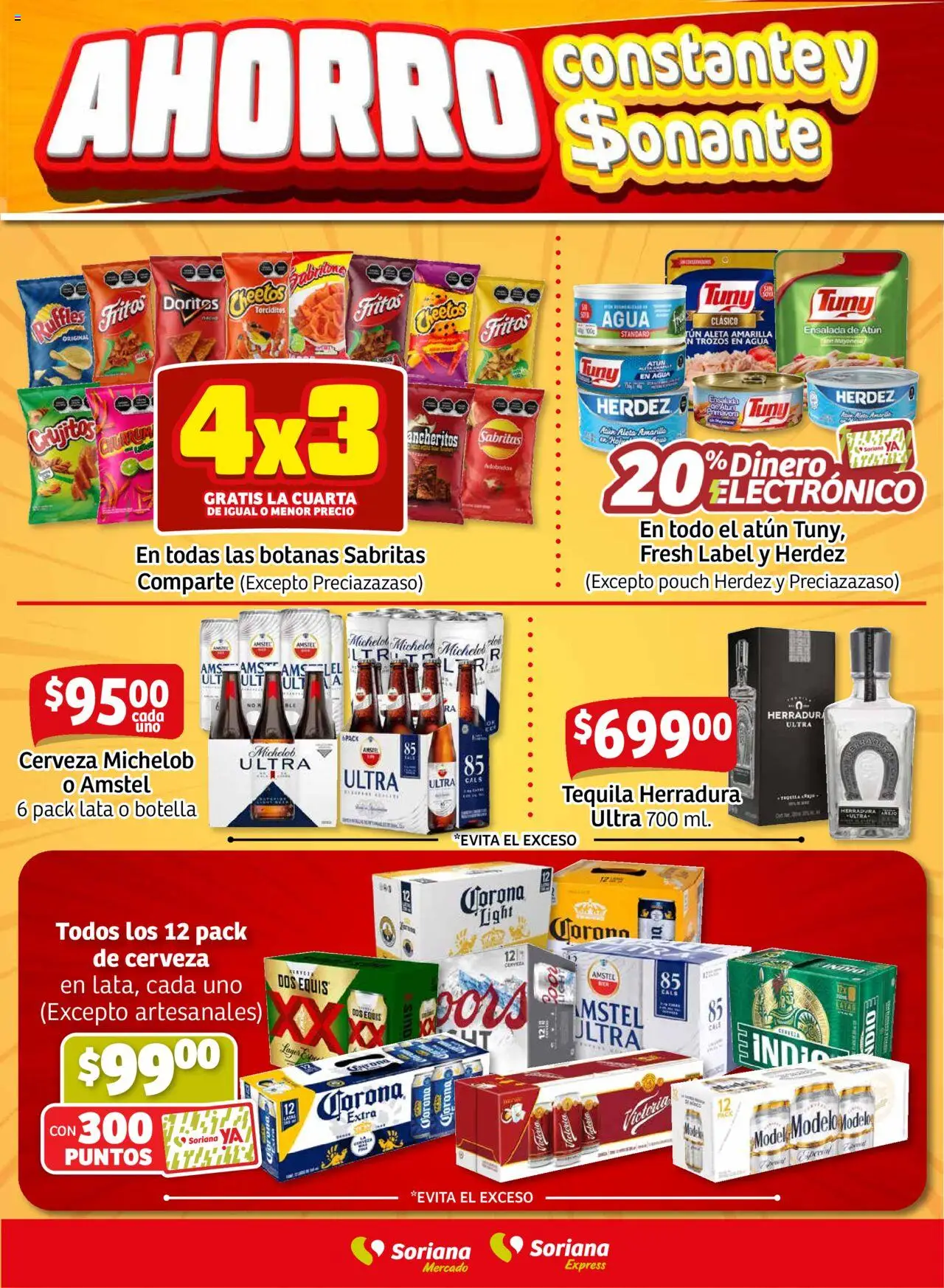 Nuevas ofertas de Soriana válidas en toda la República Mexicana desde el 07.08.2025. ¡Encuentra las mejores ofertas en Soriana - Ahorro Constante y Sonante Fin de Semana Mercado Frontera Tamaulipas! | Página: 2 | Productos: Agua, Cerveza, Tequila, Botella