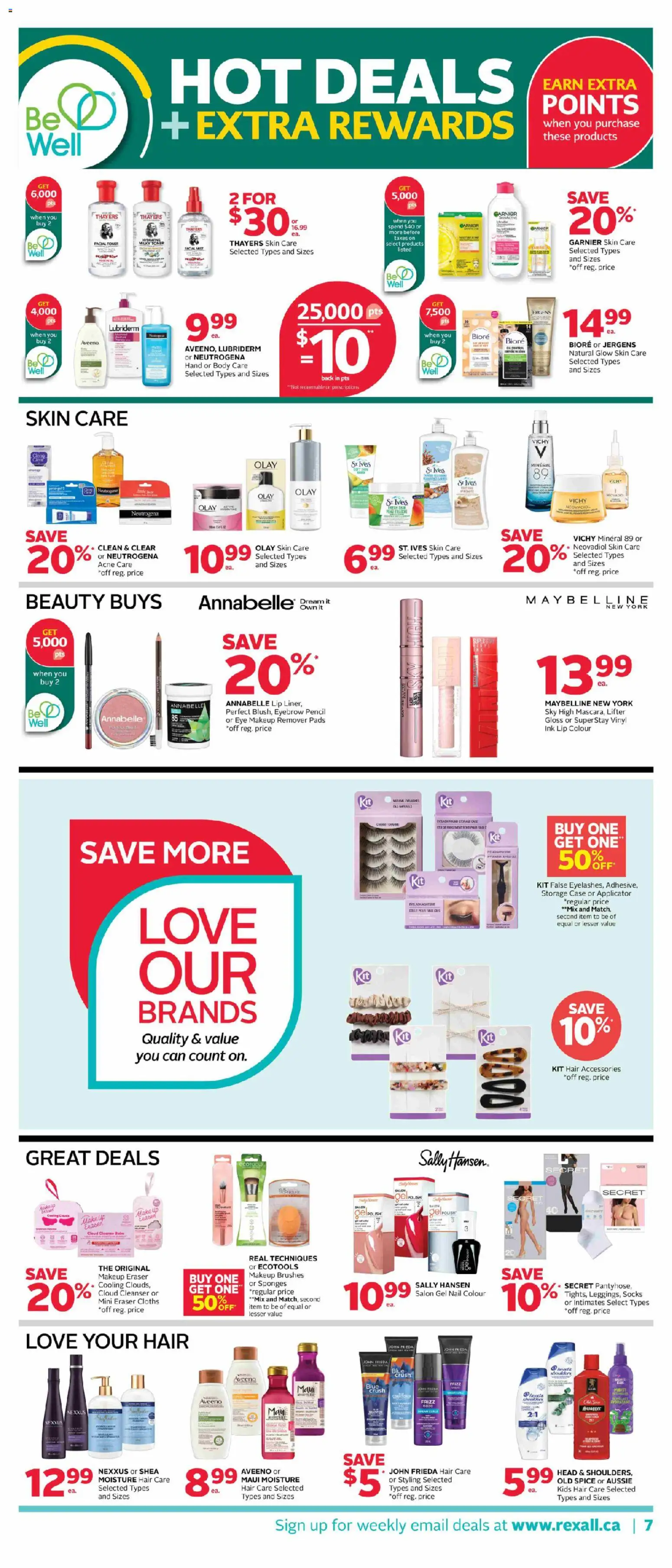 Rexall flyer valid from 09.01.2026 | Page: 14 | Products: Toner, Makeup remover, Eye makeup remover, Socks