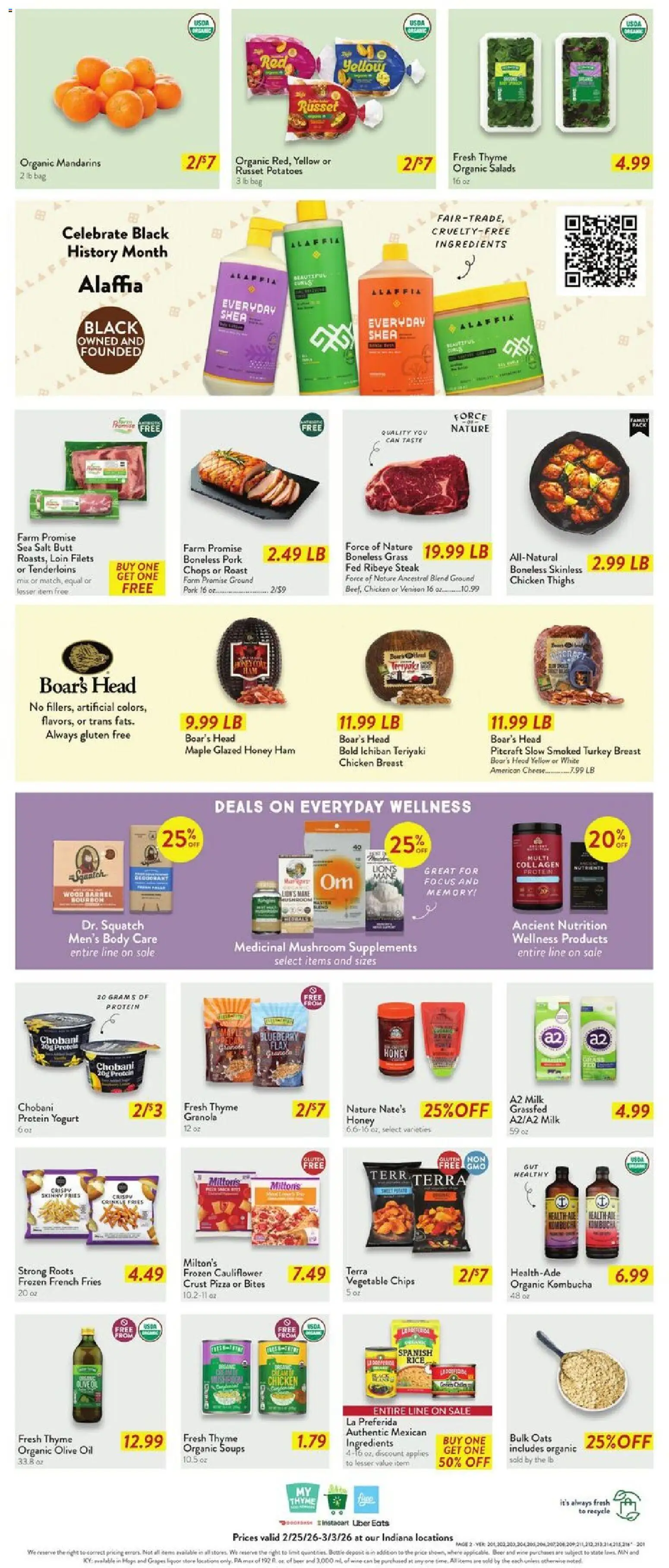 Fresh Thyme Weekly Ad - IN - valid from 25.02.2026 | Page: 5 | Products: Ham, Beer, Pork, Rice