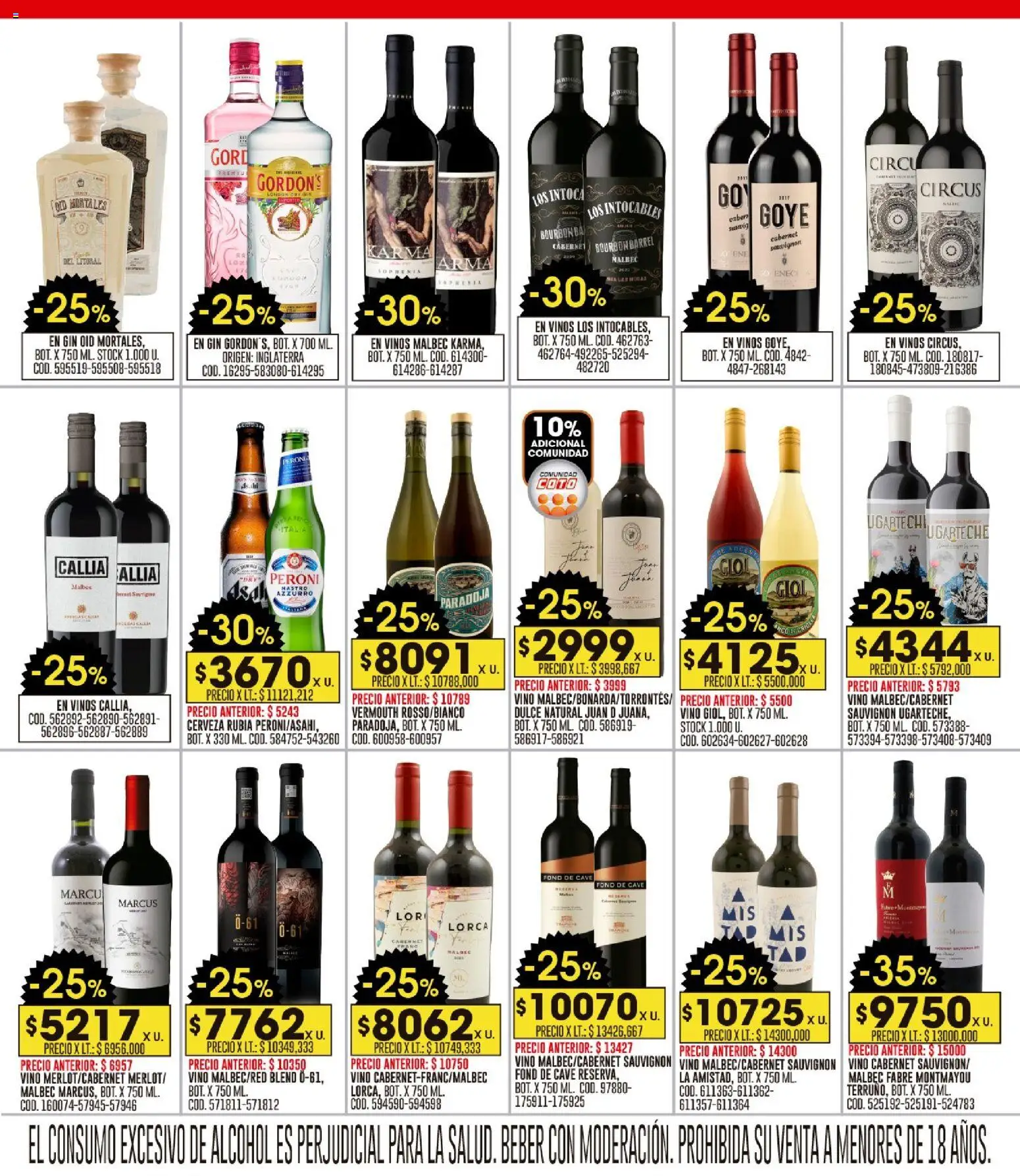 Coto - Ofertas │ válido desde el 19.01.2026 | Página: 15 | Productos: Gin, Sal, Vino, Cerveza