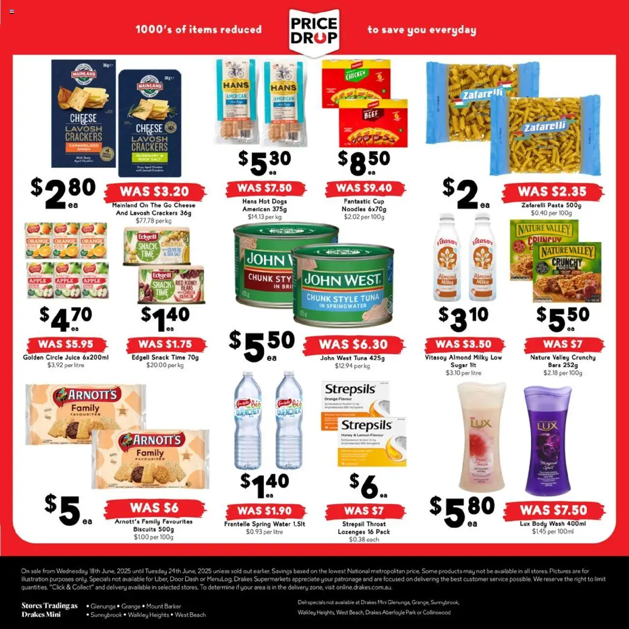 Drakes catalogue - valid from 18.06.2025 | Page: 19 | Products: Crackers, Honey, Pasta, Salt