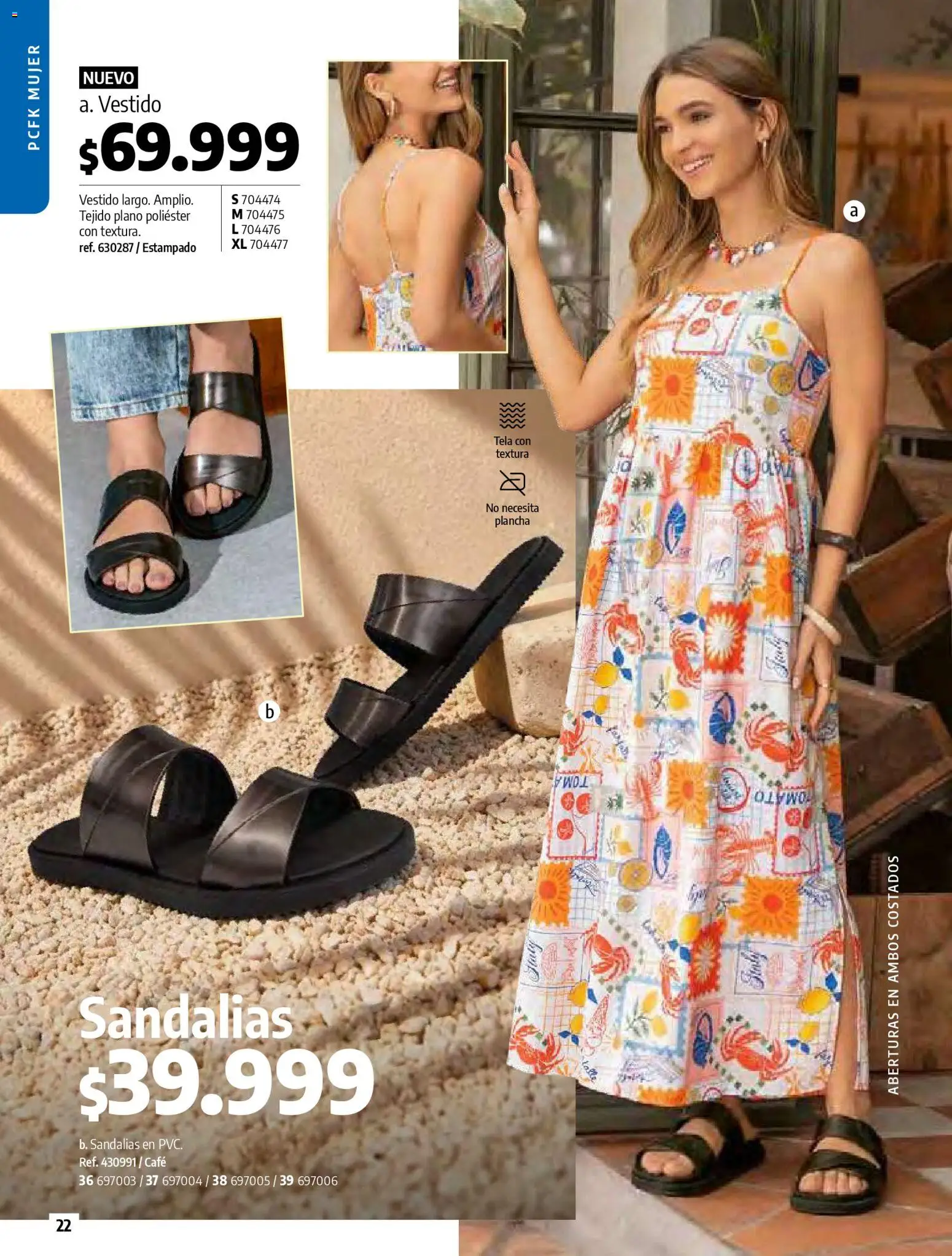 Pacifika revista - valida desde el 01.04.2026 | Página: 22 | Productos: Sandalias, Plancha, Vestido, Café